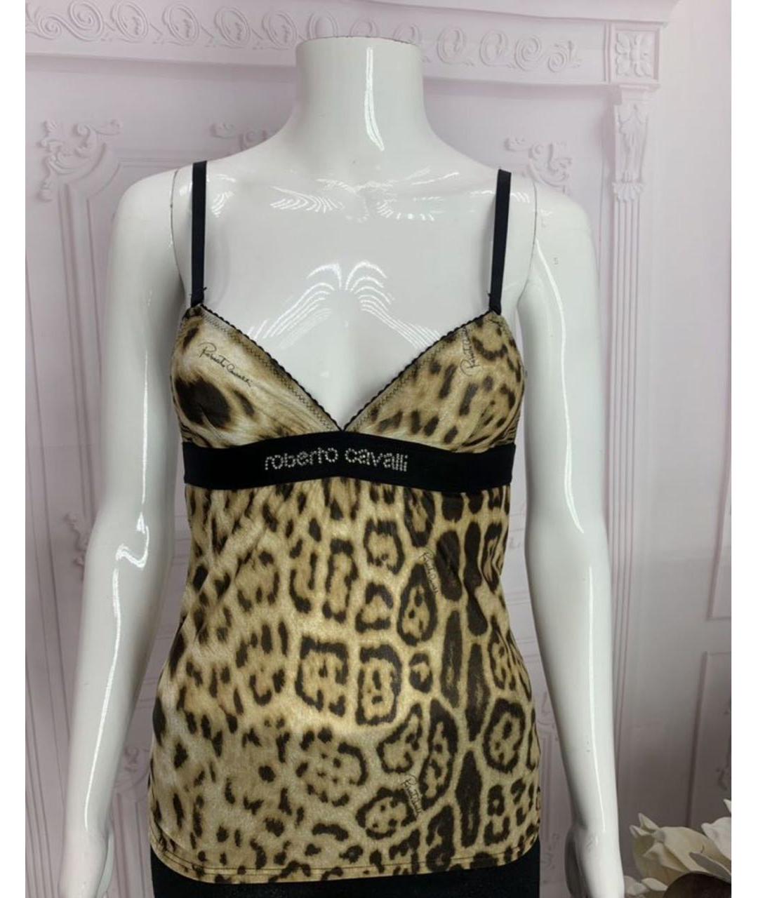 ROBERTO CAVALLI Мульти полиамидовая майка, фото 6