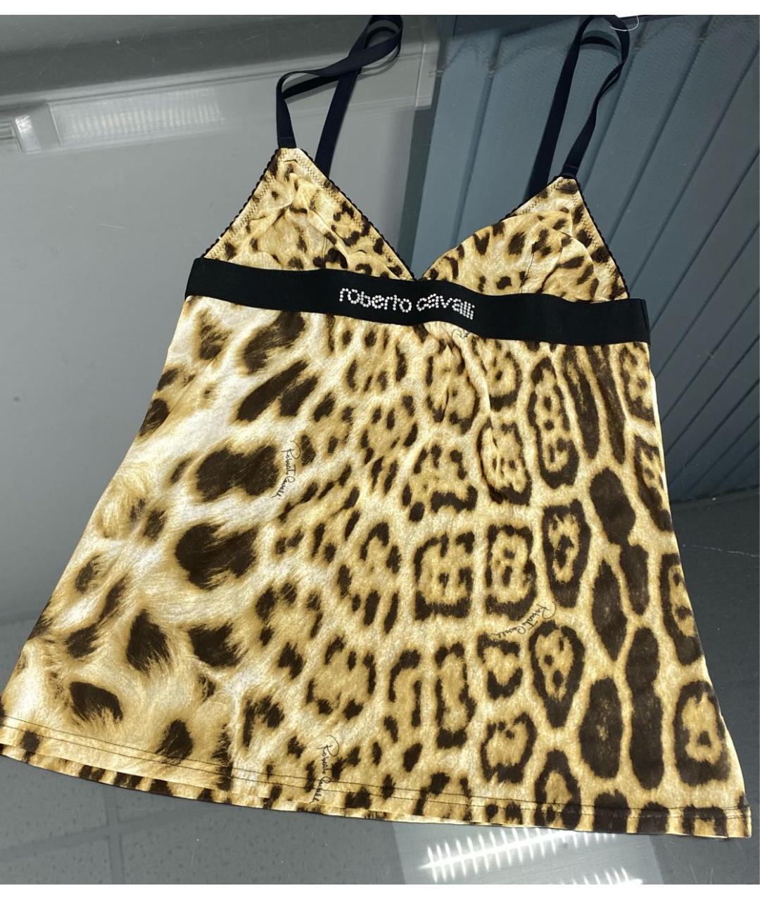 ROBERTO CAVALLI Мульти полиамидовая майка, фото 3