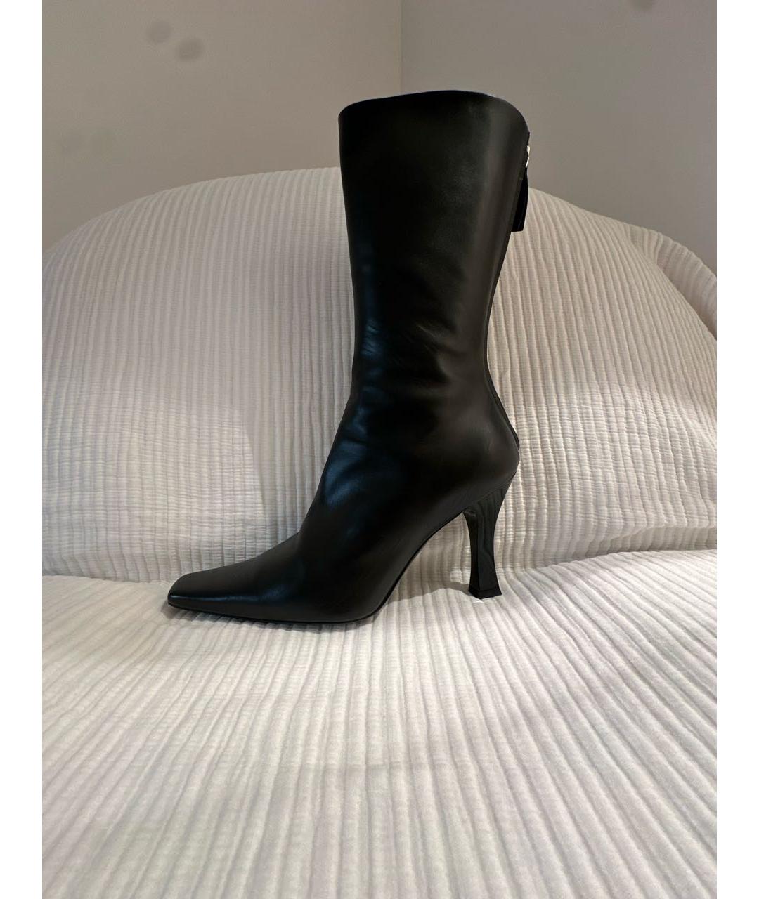THE ROW Черные кожаные ботильоны, фото 3
