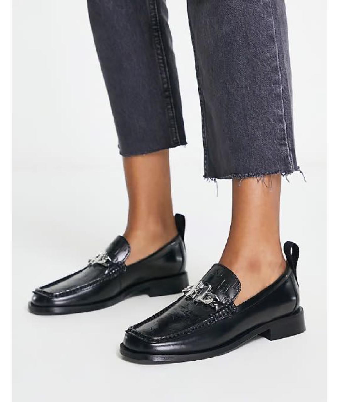 KARL LAGERFELD Черные кожаные лоферы, фото 5