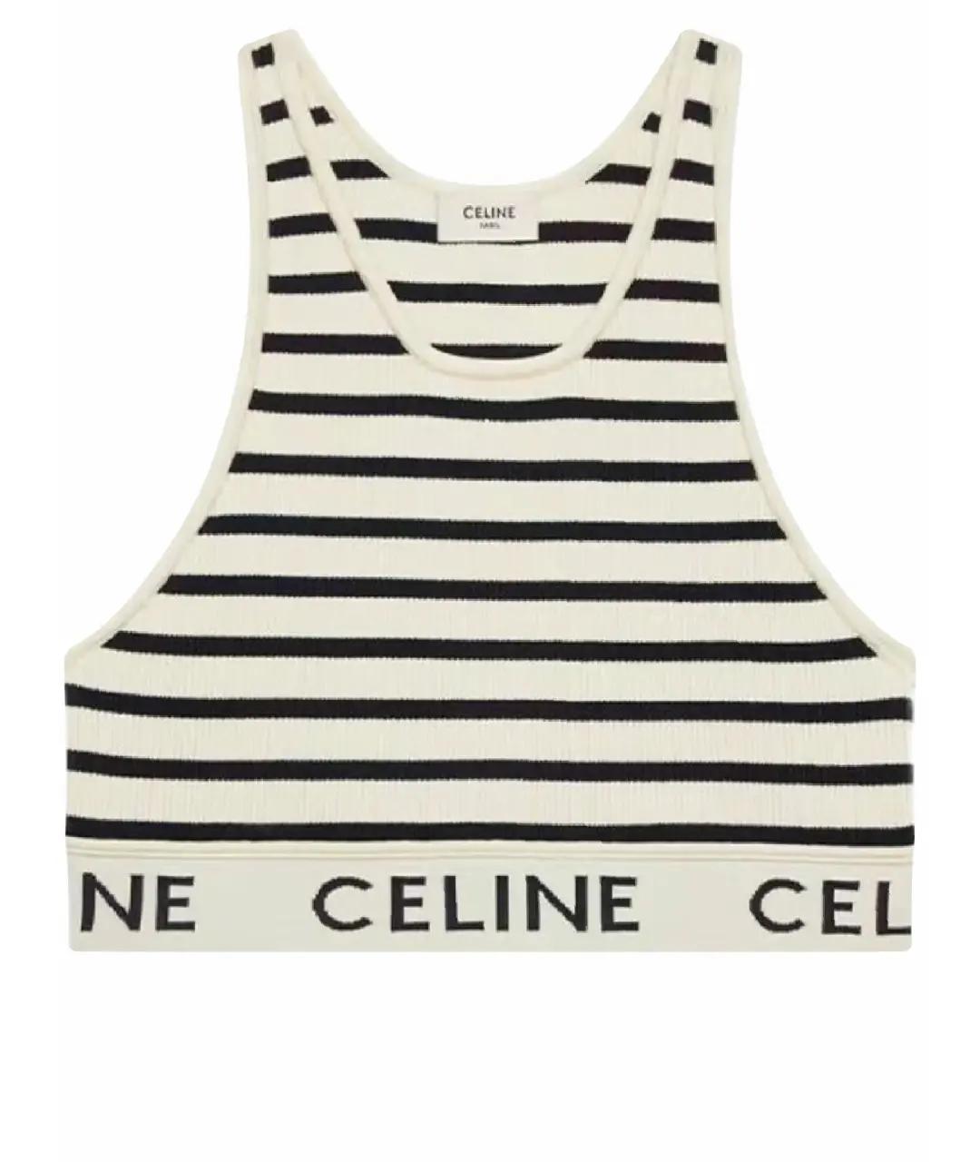 CELINE Белая майка, фото 1