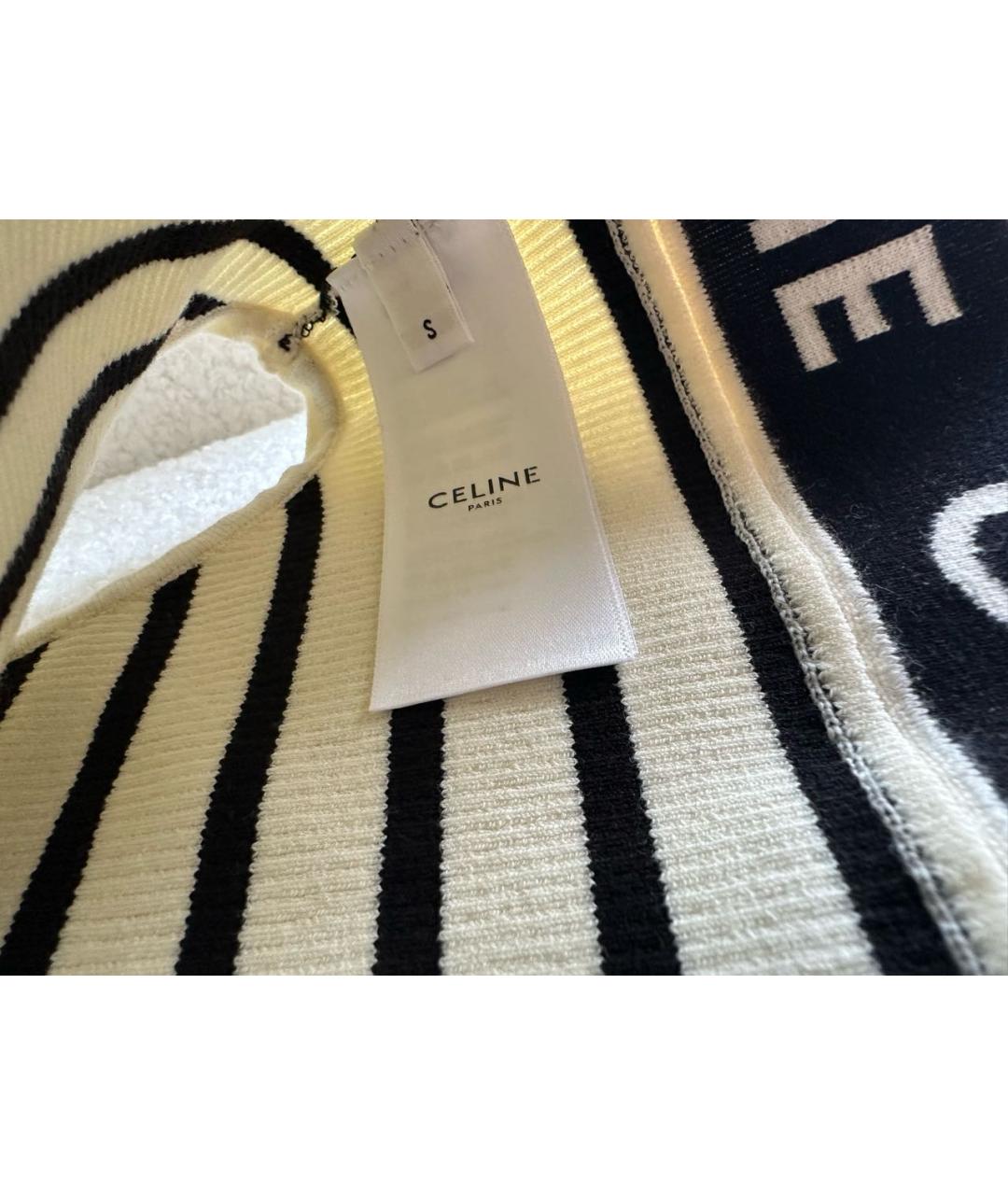 CELINE Белая майка, фото 4