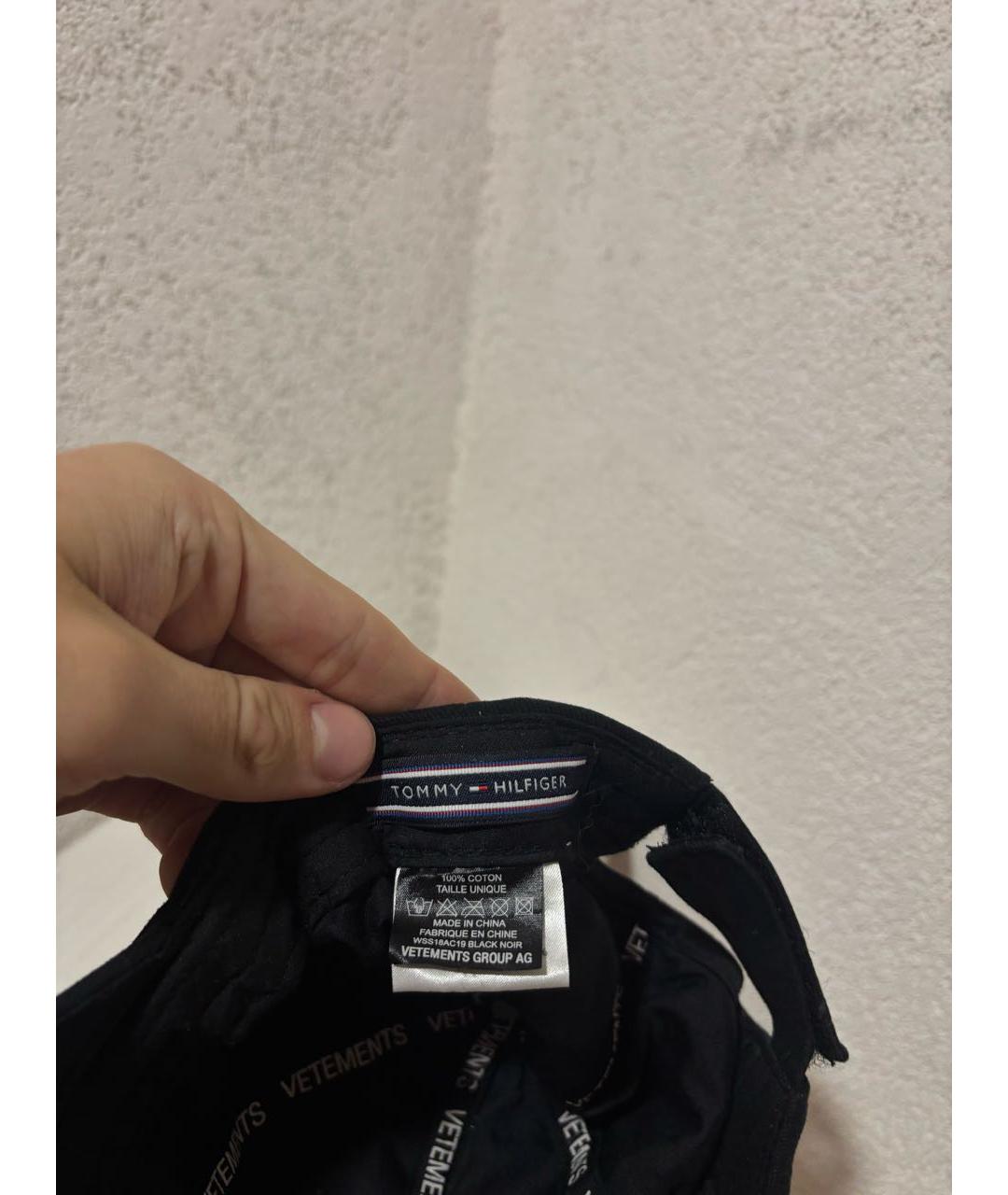 VETEMENTS Черная хлопковая кепка, фото 4