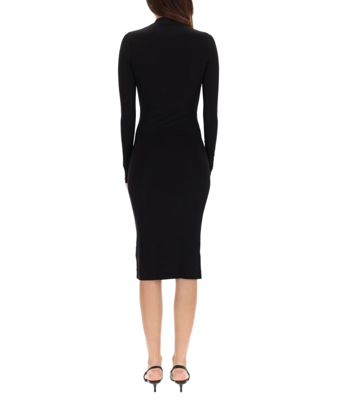 DIESEL Черное вискозное повседневное платье, фото 3