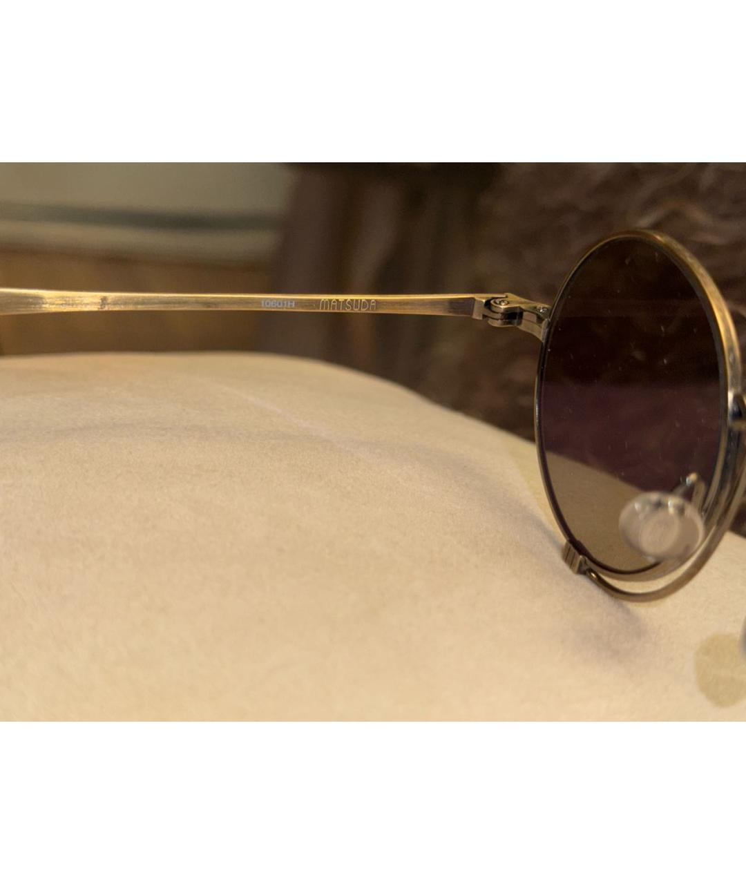 MATSUDA Серебряные металлические солнцезащитные очки, фото 7