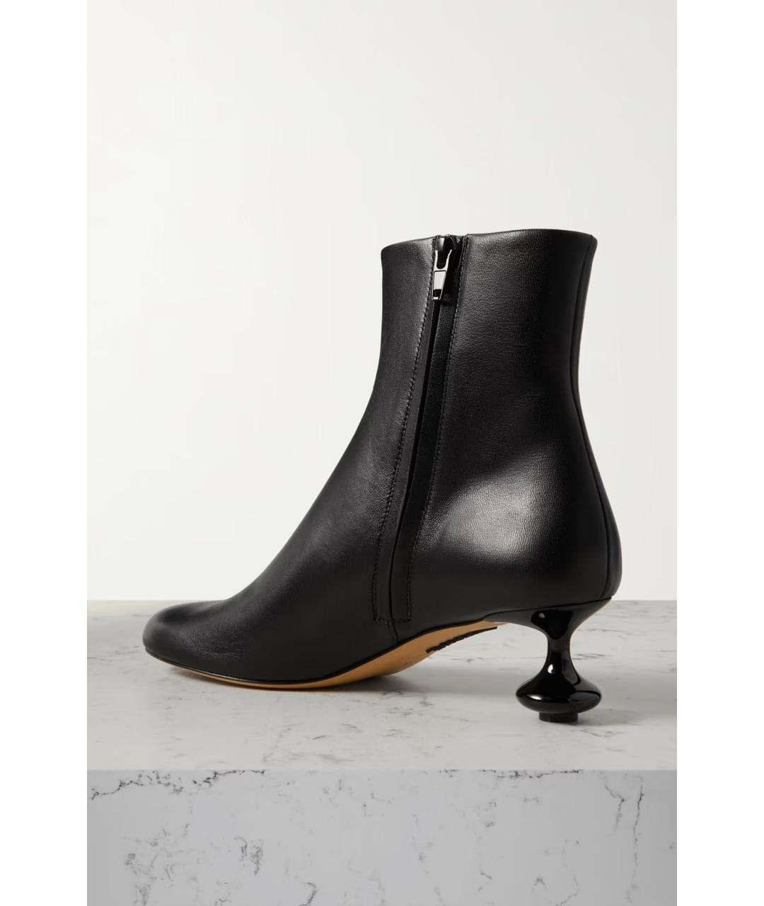 LOEWE Черные кожаные ботильоны, фото 3