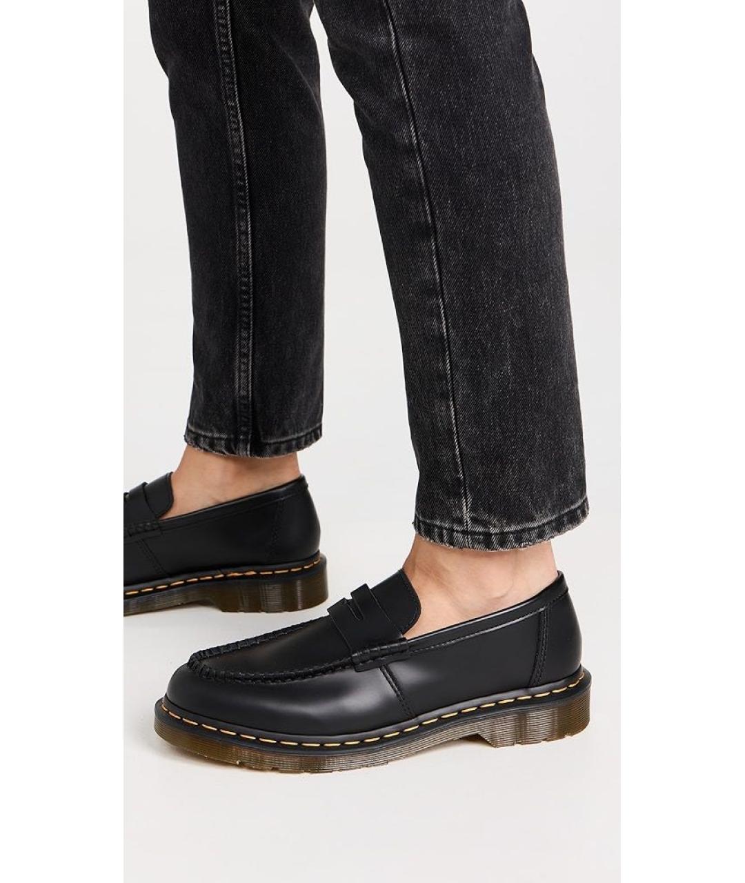 DR. MARTENS Черные кожаные лоферы, фото 5