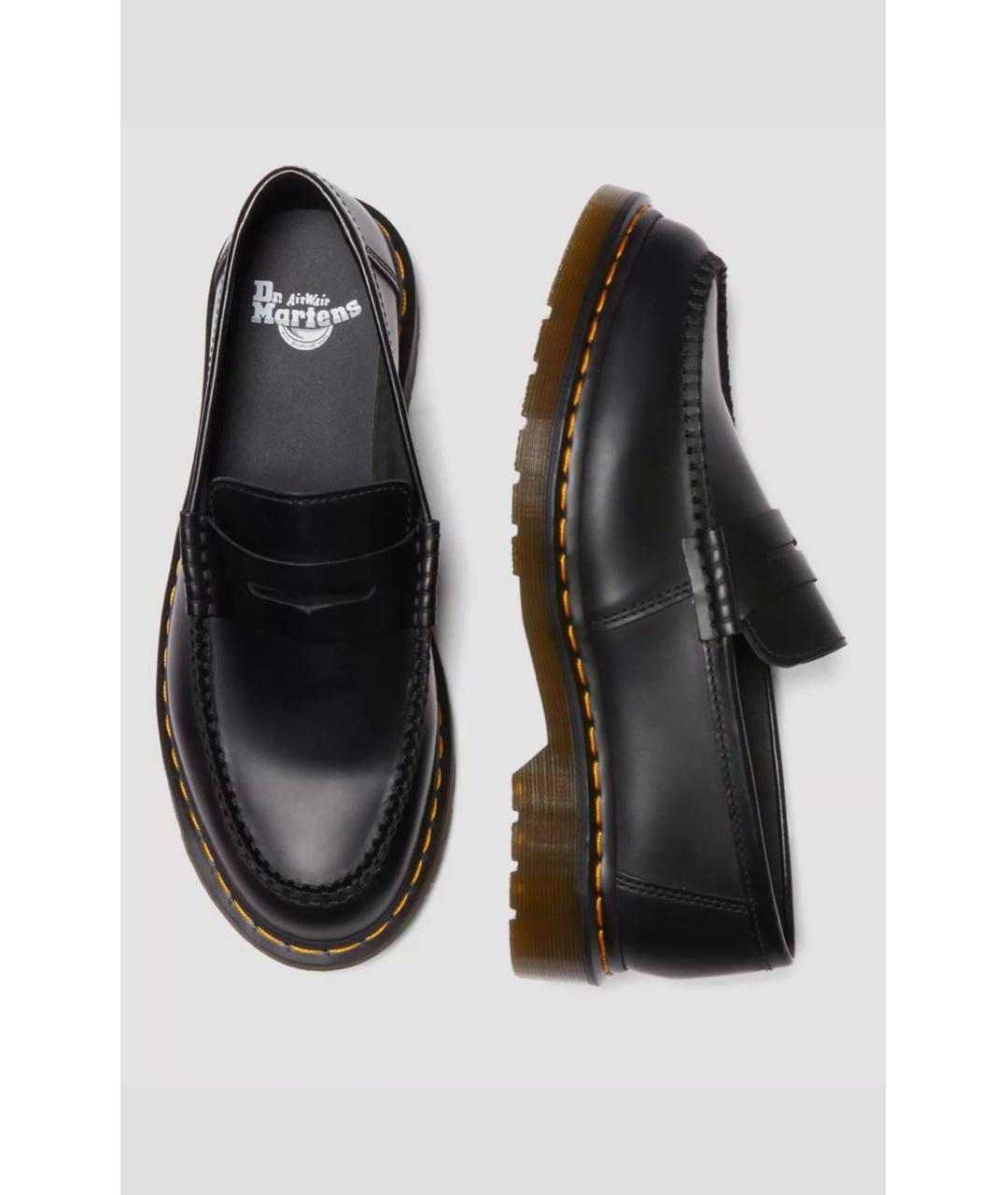 DR. MARTENS Черные кожаные лоферы, фото 8