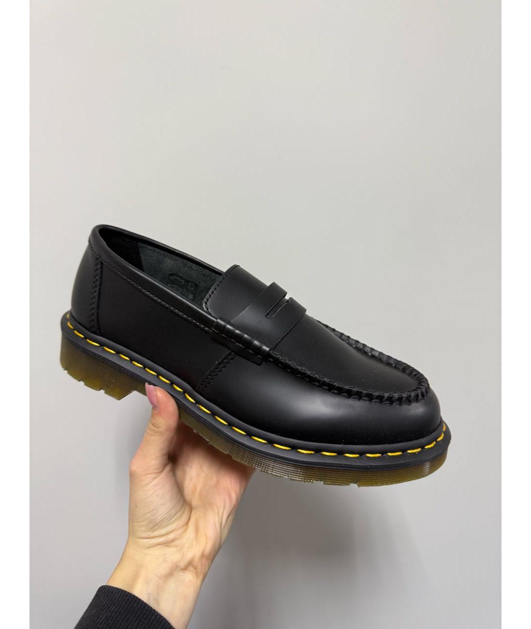 DR. MARTENS Черные кожаные лоферы, фото 6