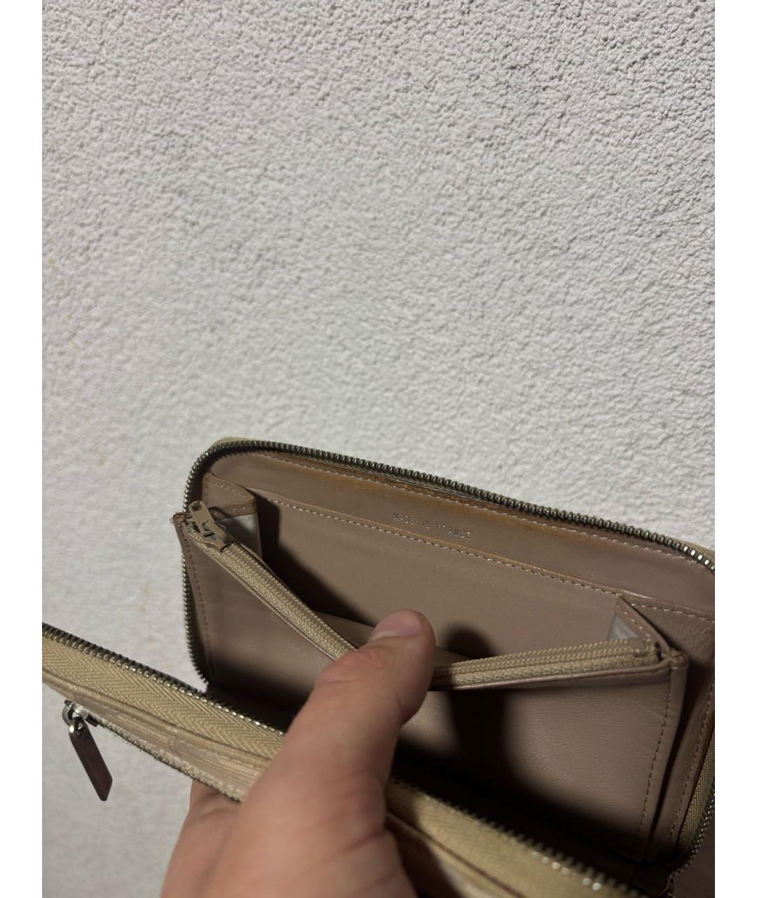 CHANEL Бежевый кожаный кошелек, фото 8