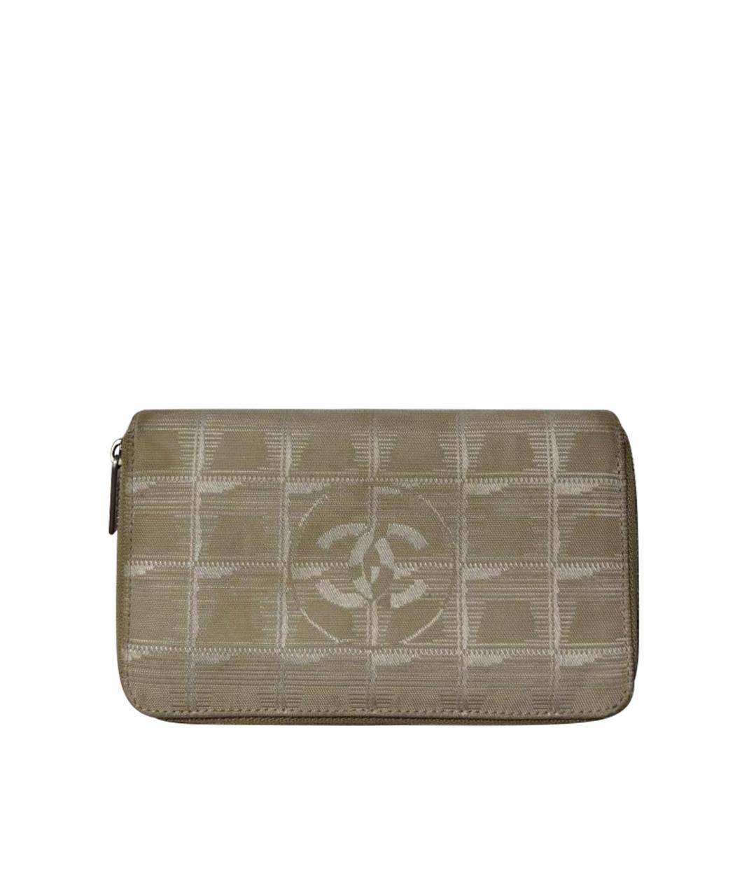 CHANEL Бежевый кожаный кошелек, фото 1