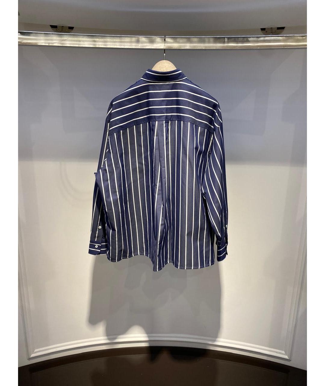 BRUNELLO CUCINELLI Синяя хлопковая рубашка, фото 3