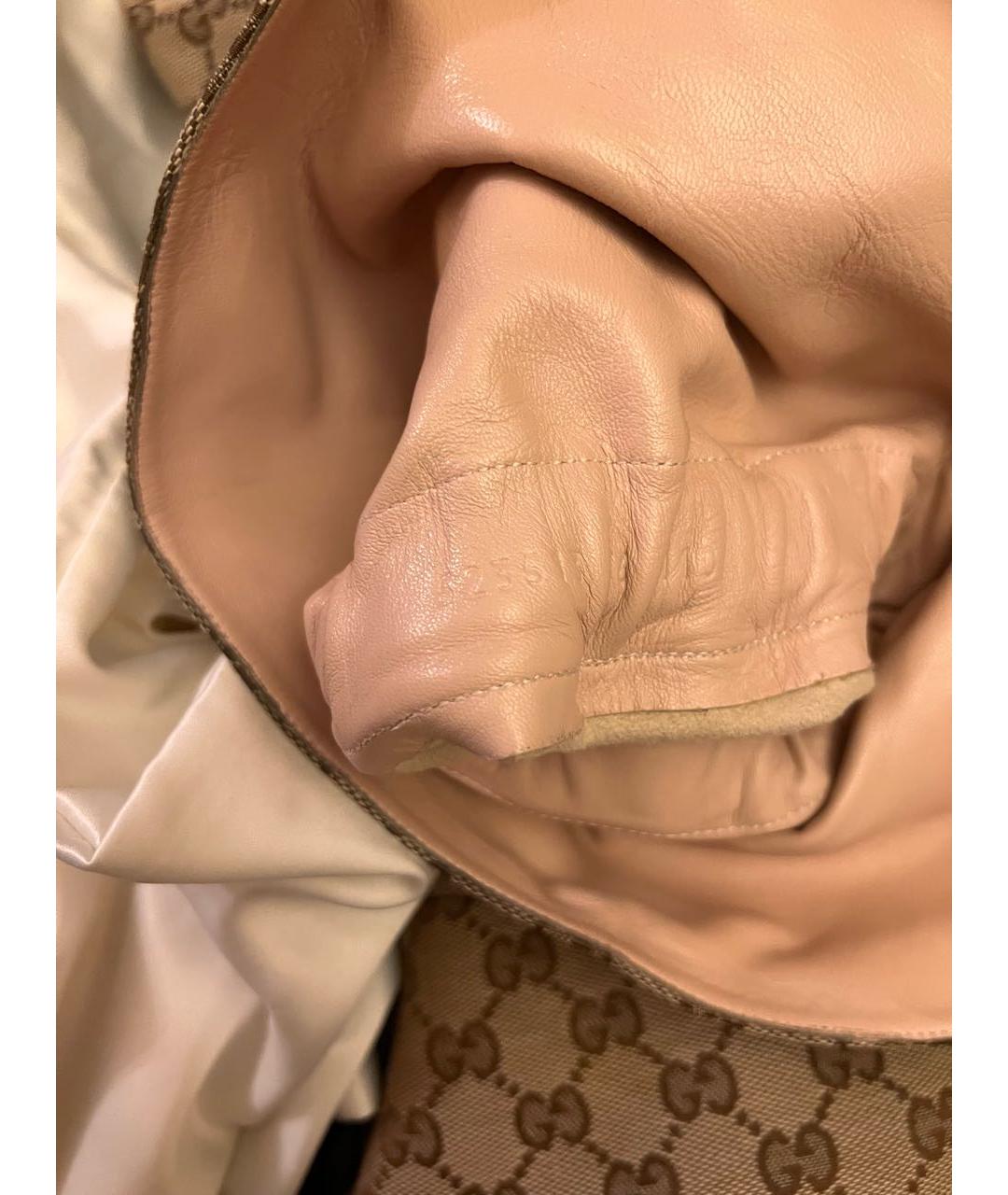 GUCCI Бежевые текстильные ботфорты, фото 7