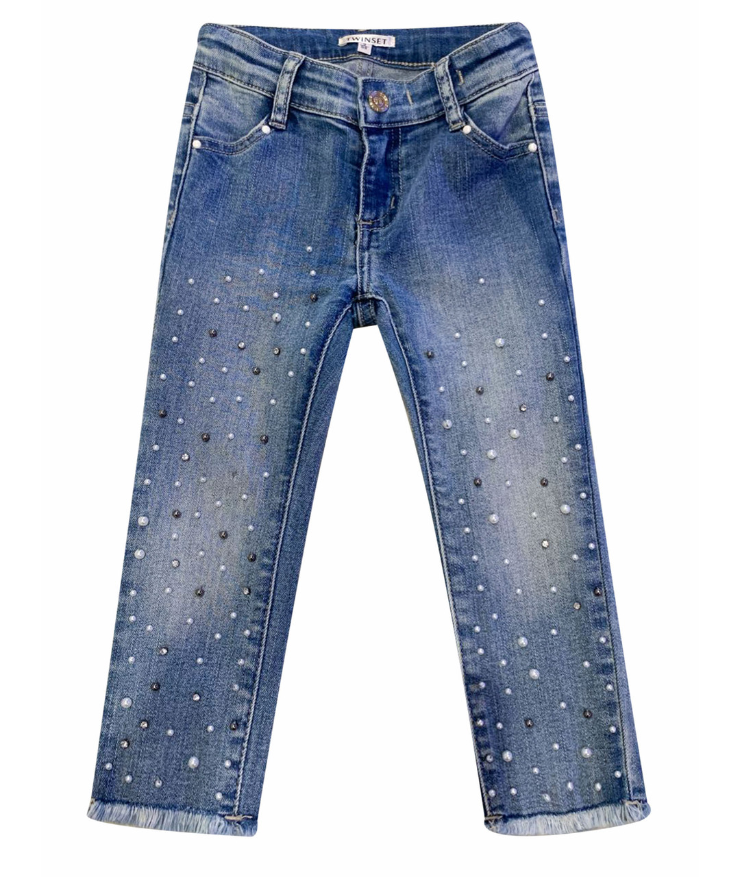 TWIN-SET KIDS Голубые деним джинсы, фото 1