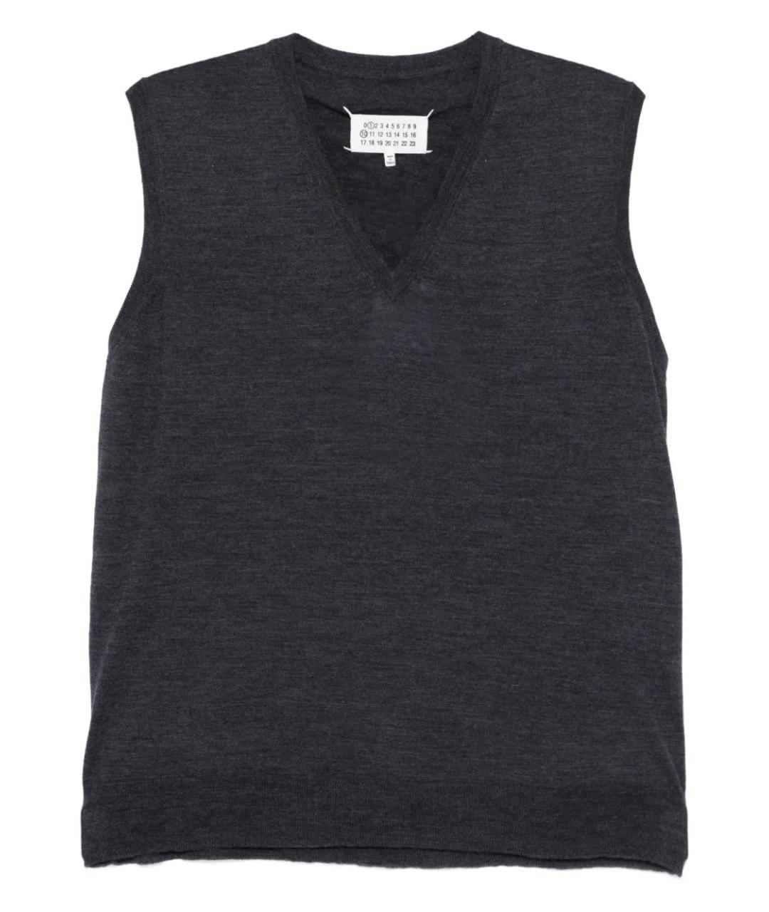 MAISON MARGIELA Синий шерстяной жилет, фото 1