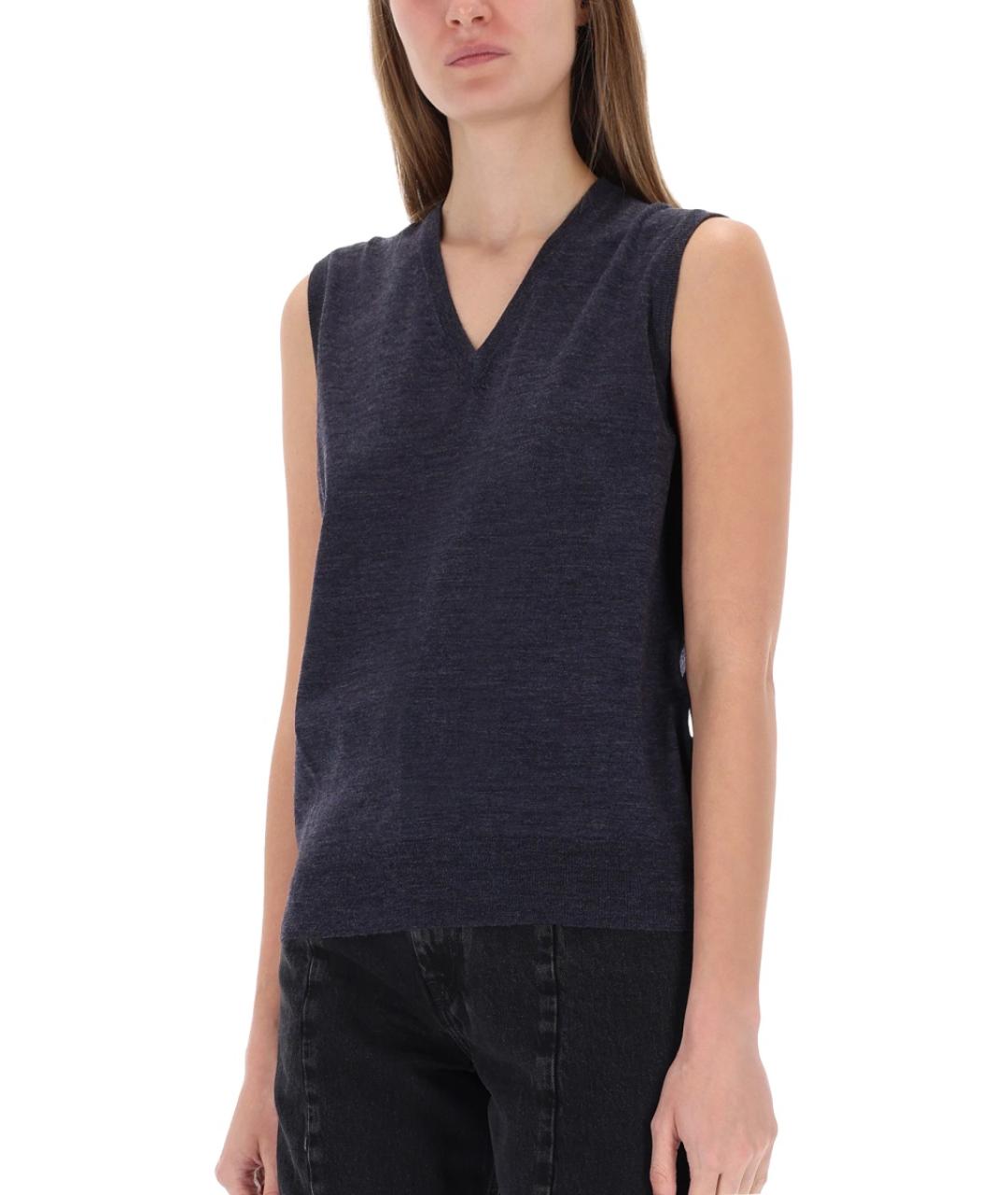 MAISON MARGIELA Синий шерстяной жилет, фото 5