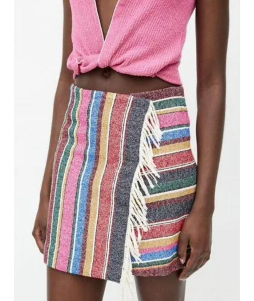 SANDRO Мульти хлопковая юбка мини, фото 4