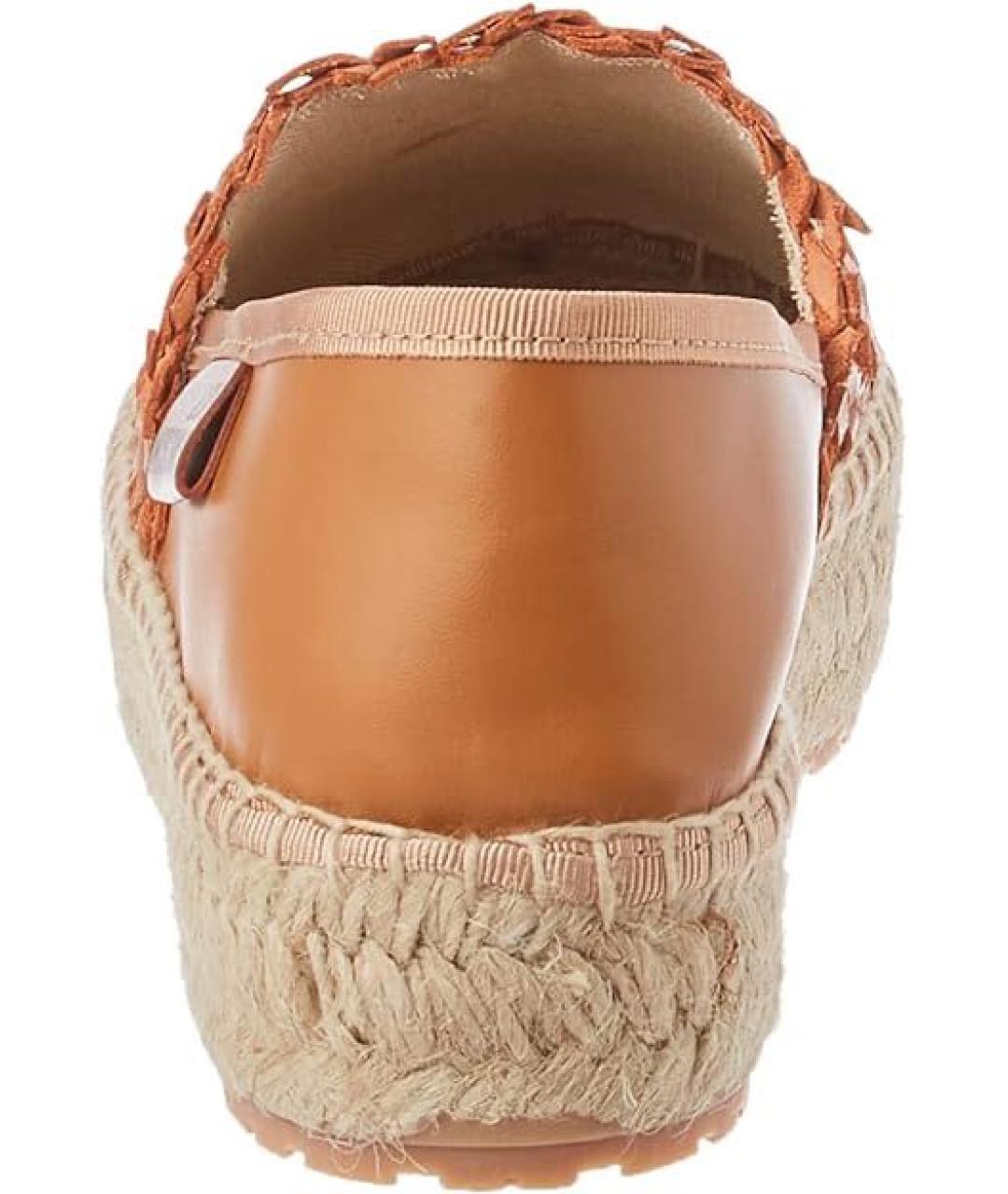 LOVE MOSCHINO Коричневые кожаные эспадрильи, фото 4