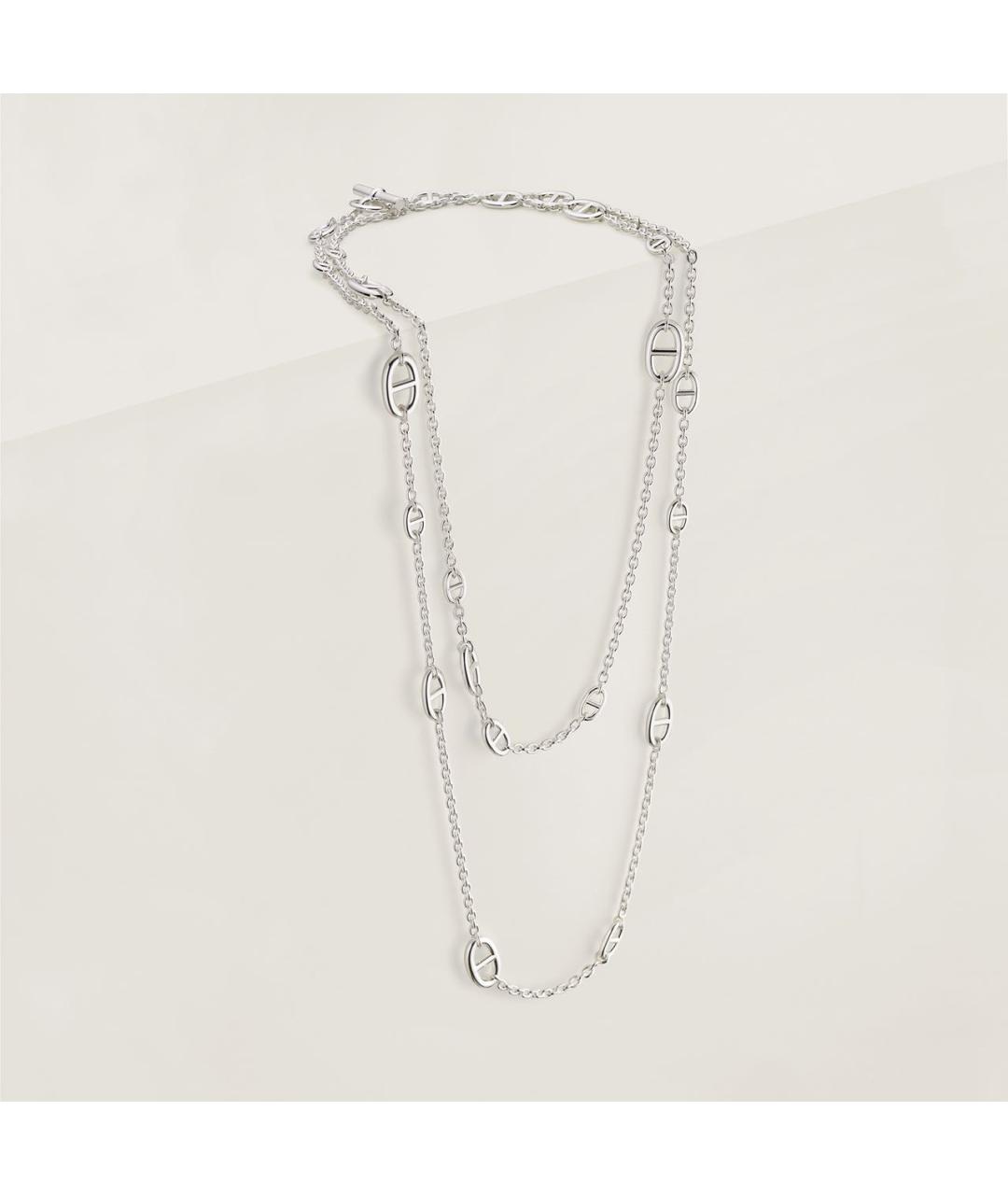 HERMES Серебряное серебряное колье, фото 5