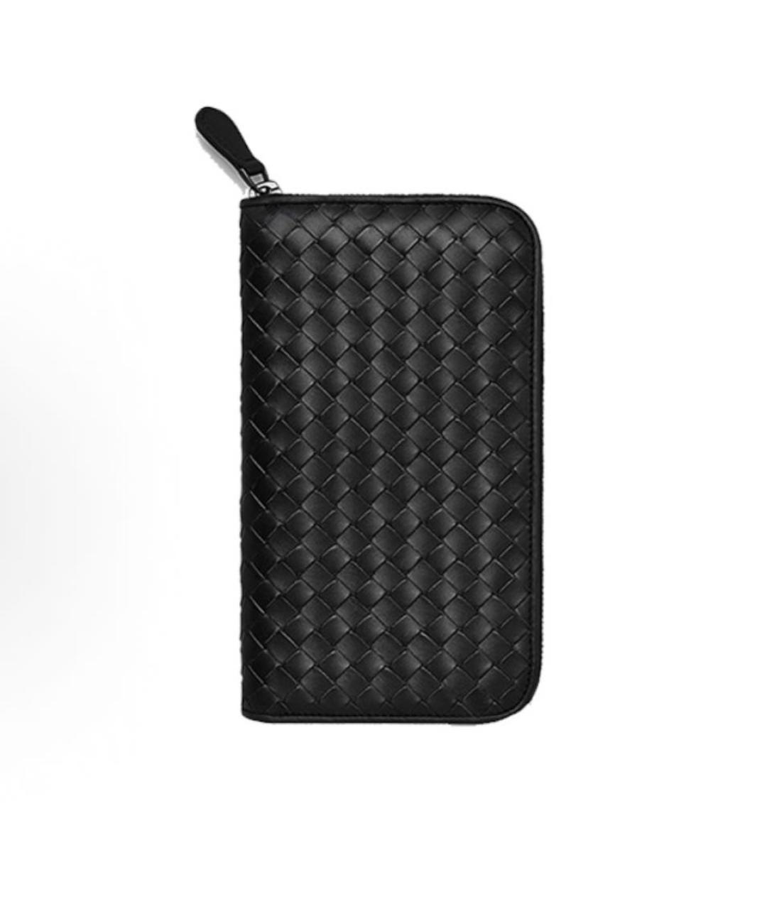 BOTTEGA VENETA Черный кожаный кошелек, фото 4