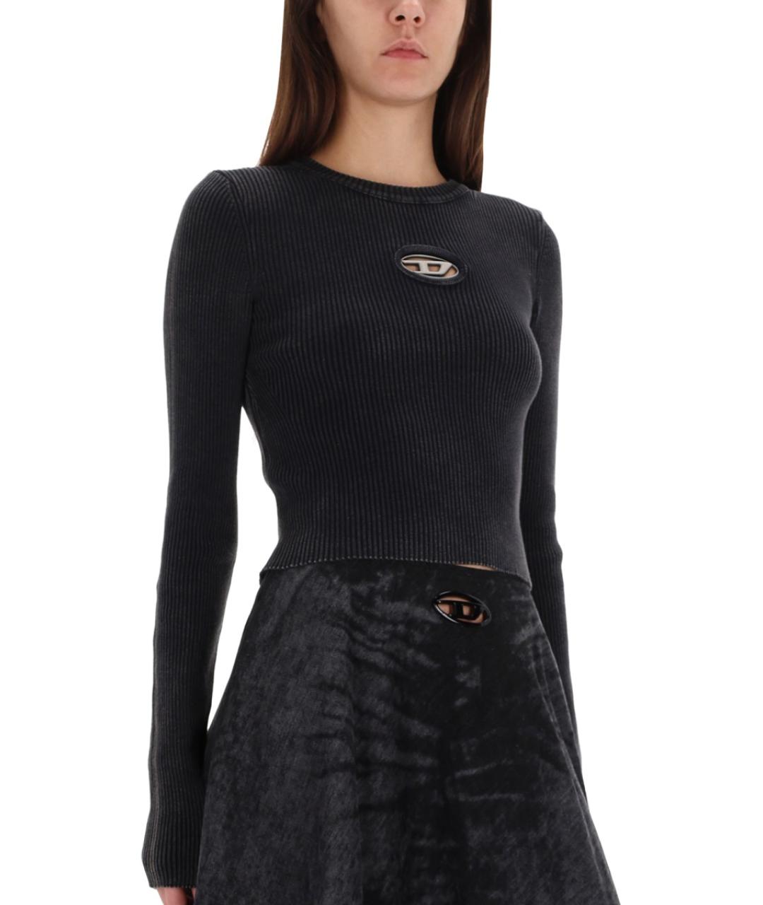 DIESEL Черный хлопковый джемпер / свитер, фото 5