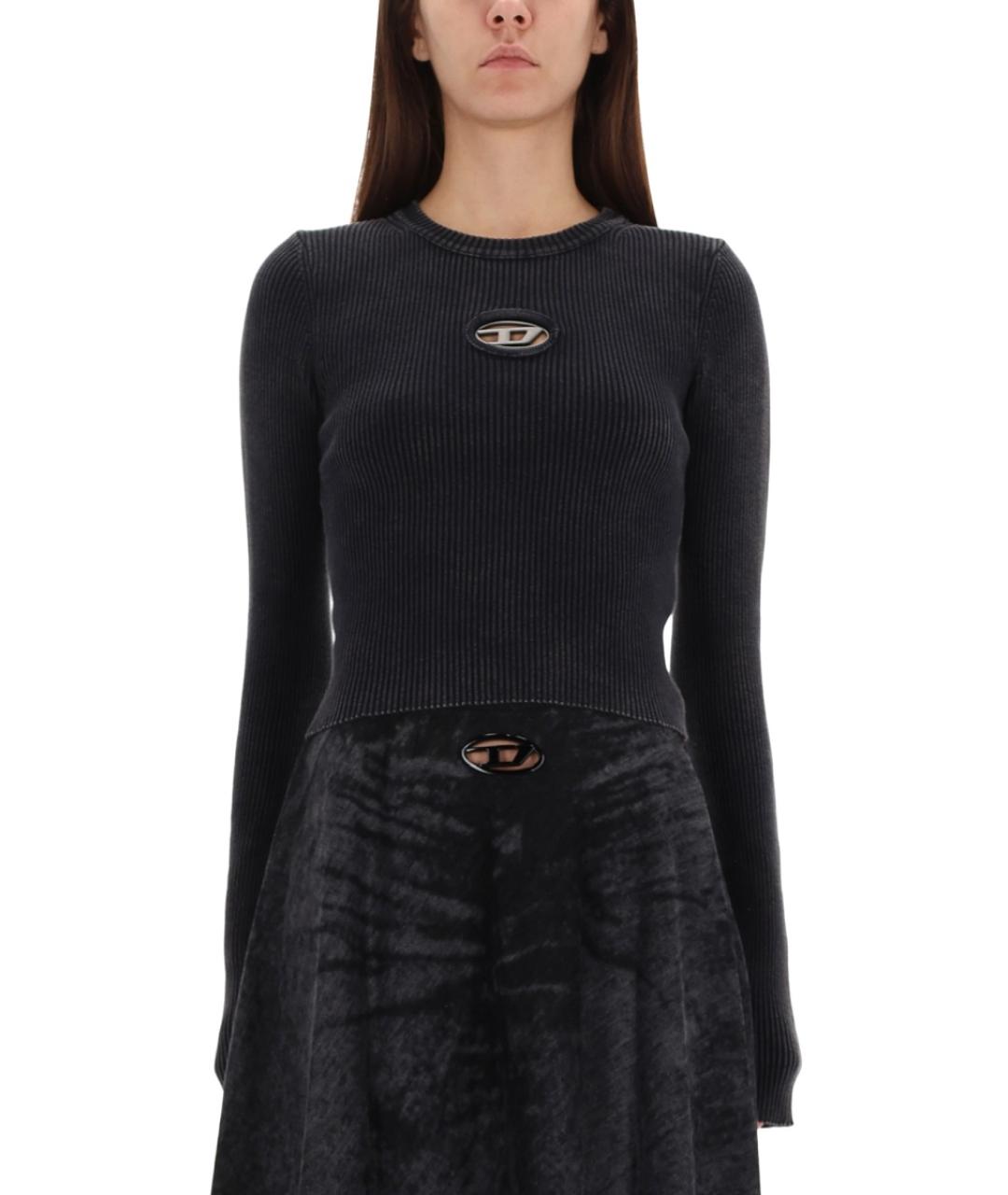 DIESEL Черный хлопковый джемпер / свитер, фото 2