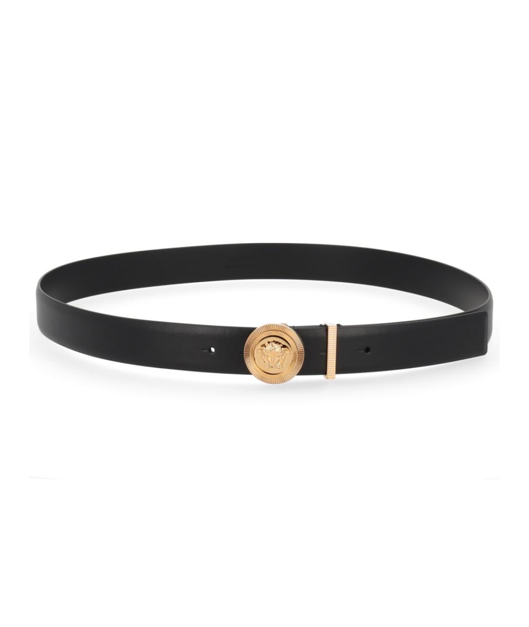VERSACE Черный кожаный ремень, фото 1