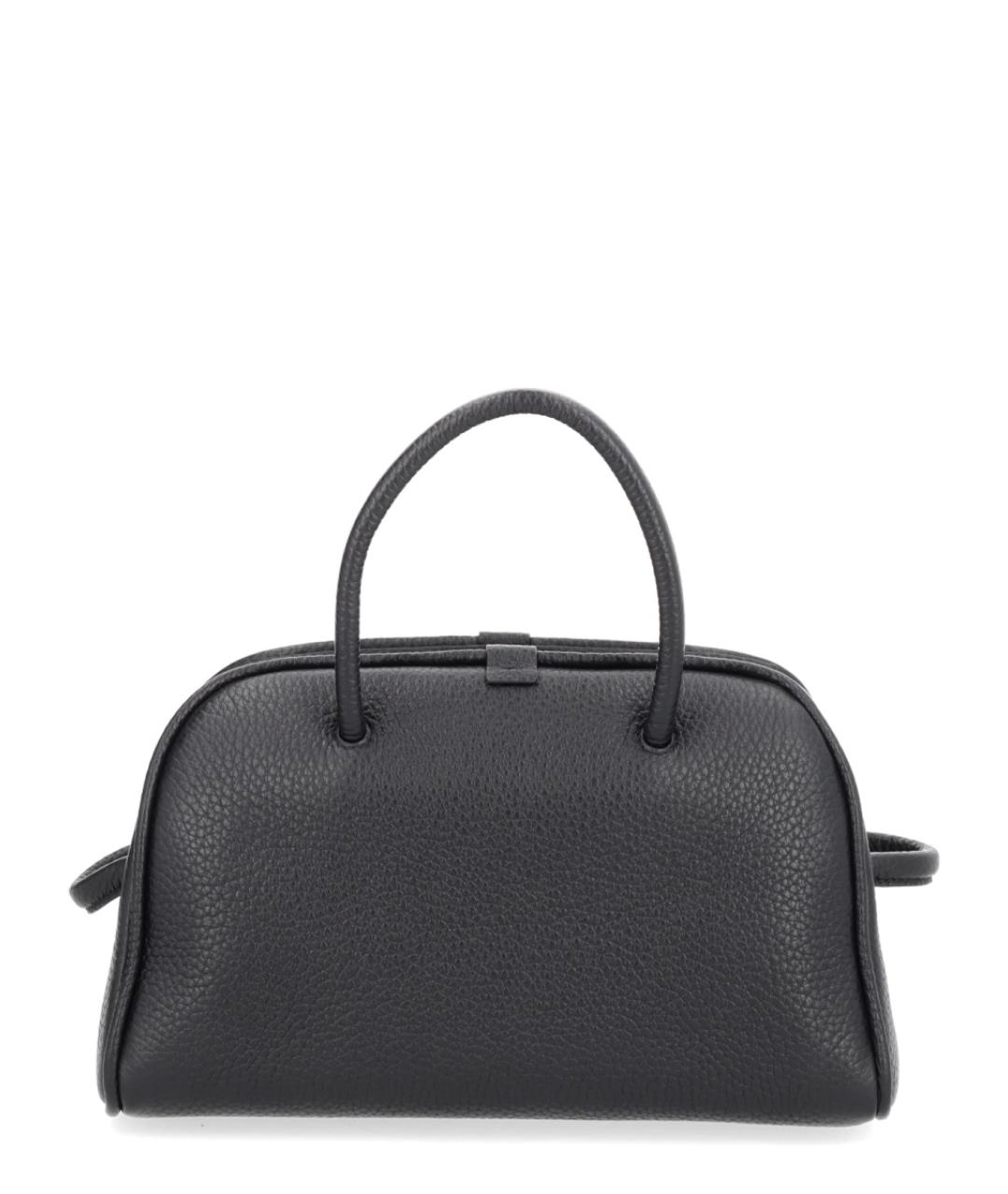 JACQUEMUS Черная кожаная сумка тоут, фото 3