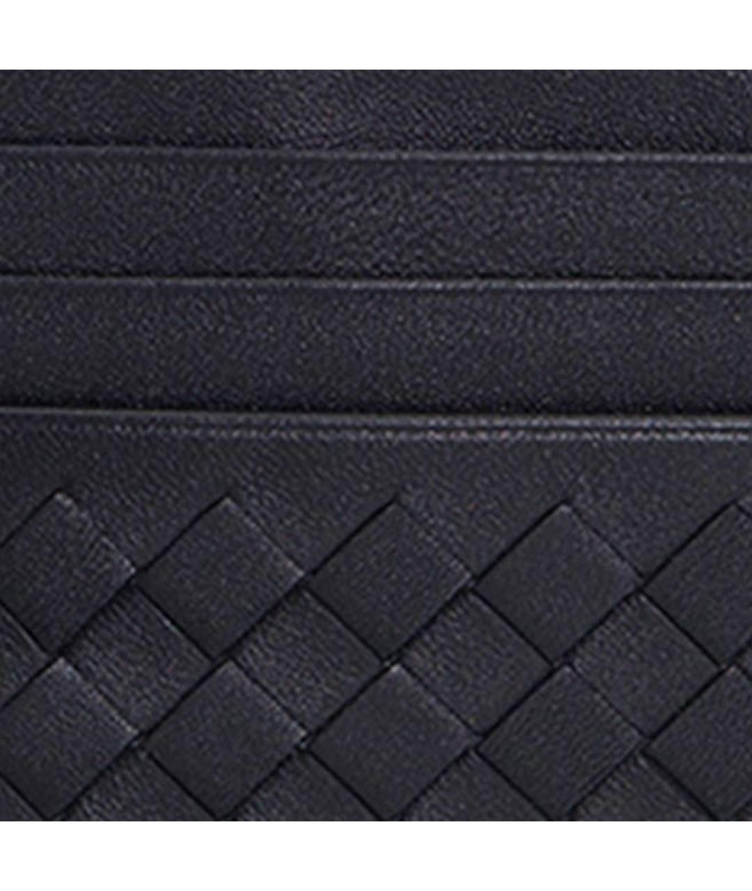 BOTTEGA VENETA Черный кожаный кардхолдер, фото 2