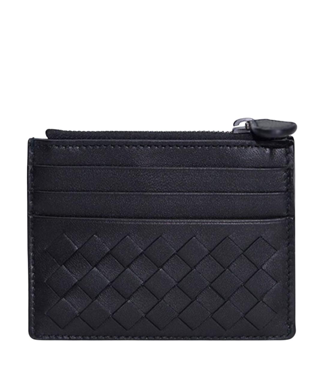 BOTTEGA VENETA Черный кожаный кардхолдер, фото 1