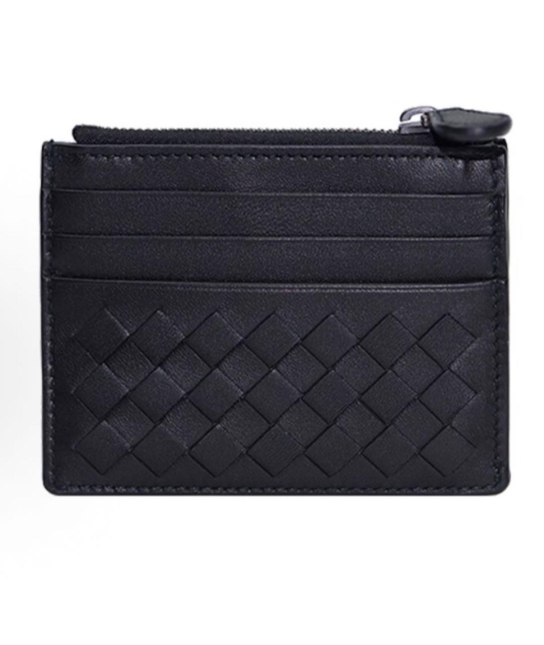 BOTTEGA VENETA Черный кожаный кардхолдер, фото 4