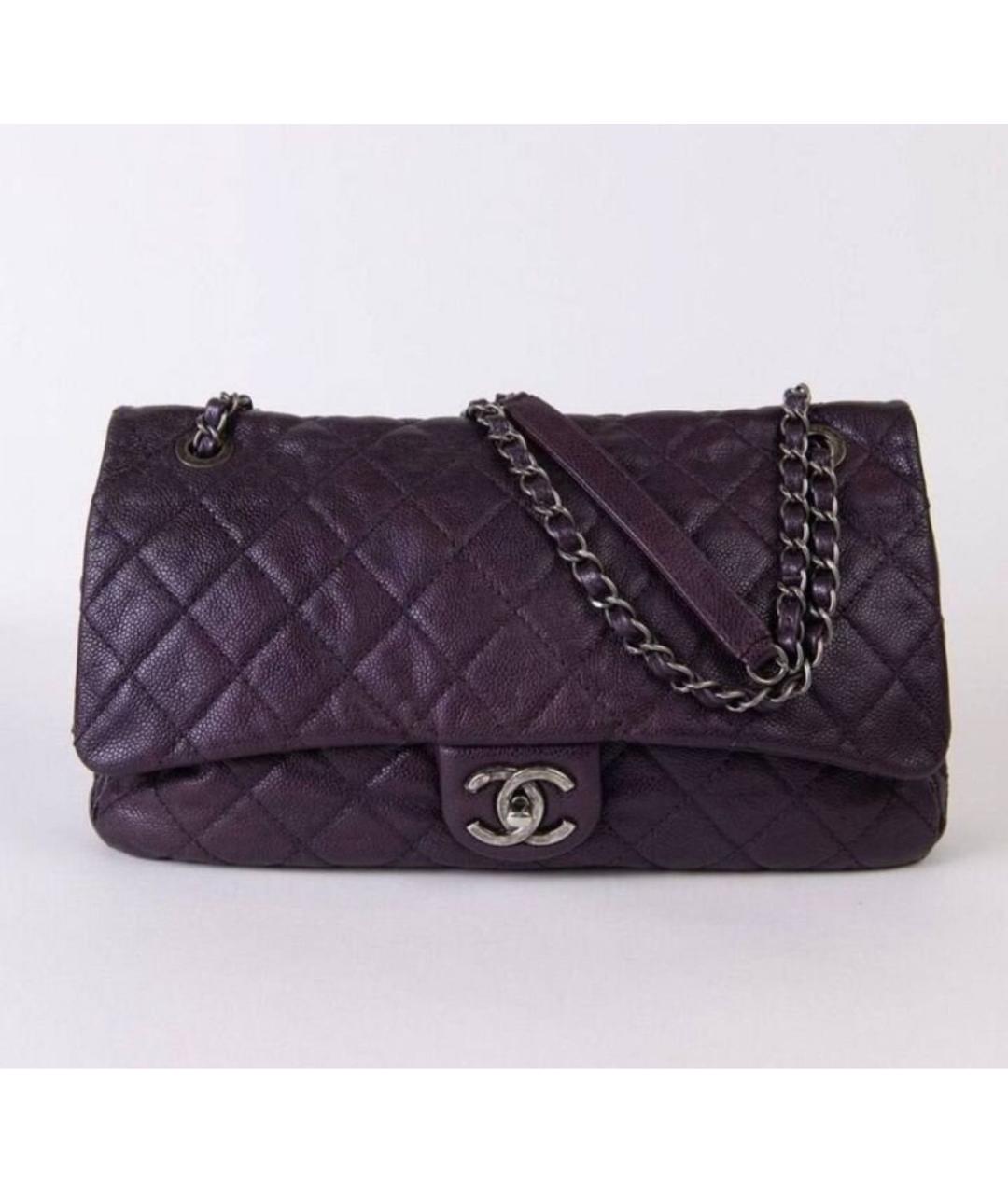 CHANEL Фиолетовая кожаная сумка через плечо, фото 3