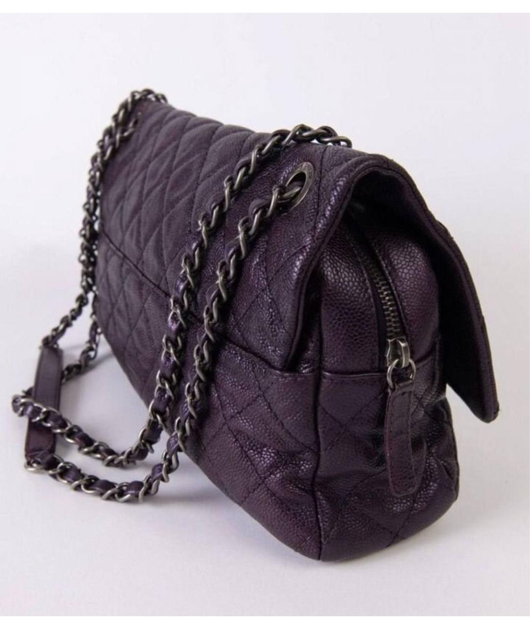 CHANEL Фиолетовая кожаная сумка через плечо, фото 2