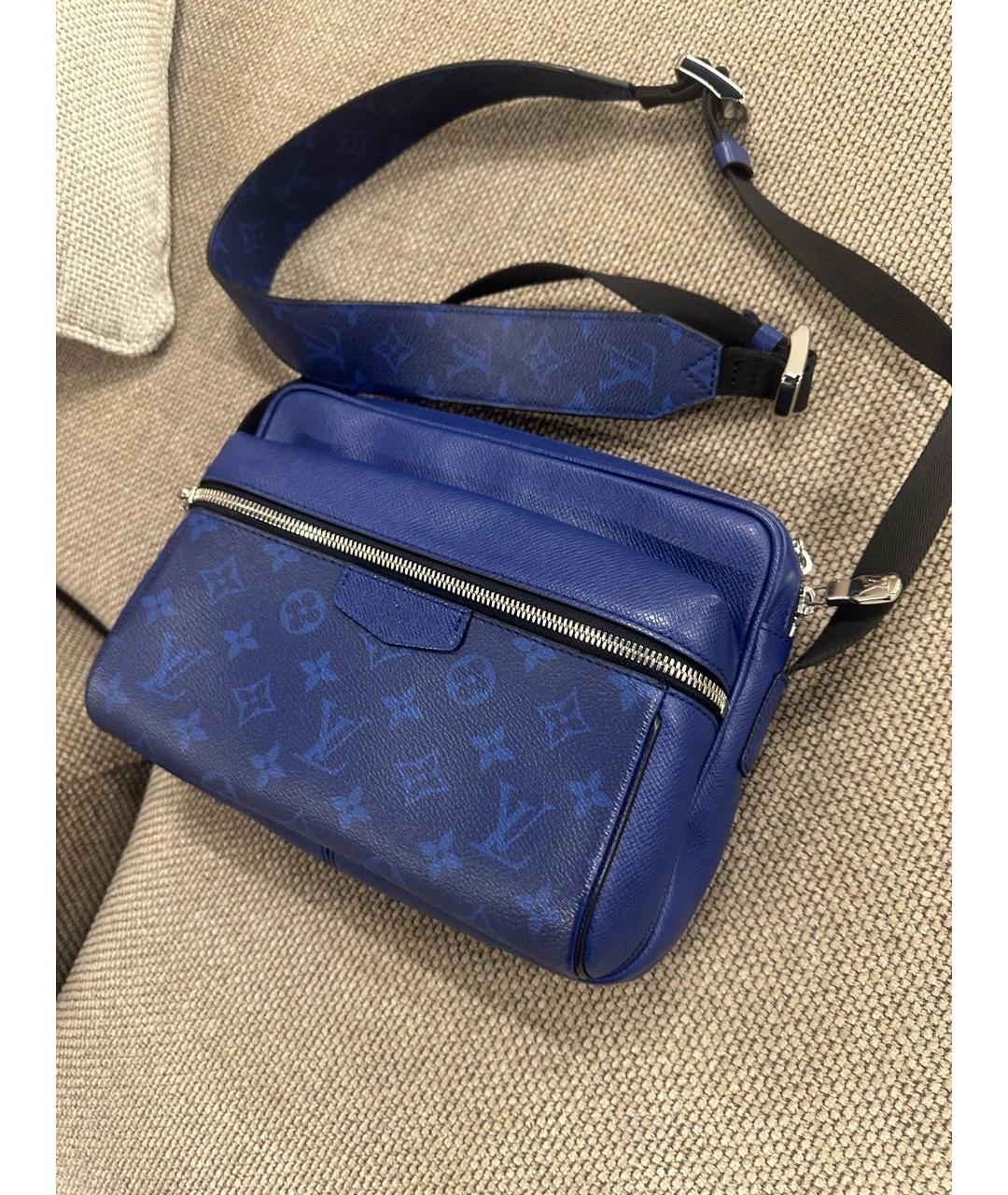 LOUIS VUITTON Синяя кожаная сумка на плечо, фото 2