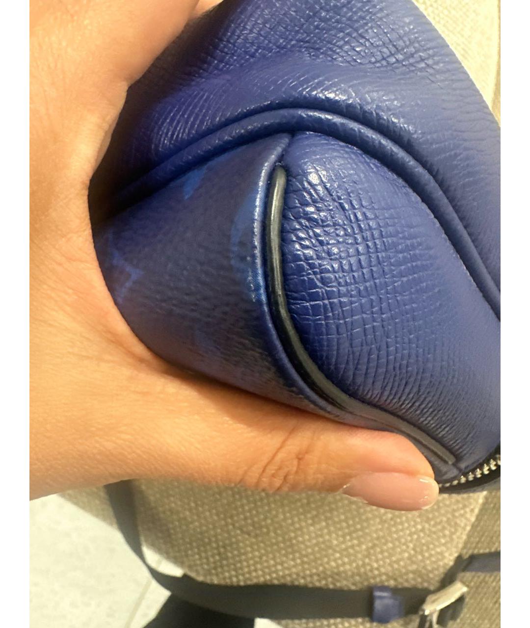 LOUIS VUITTON Синяя кожаная сумка на плечо, фото 4