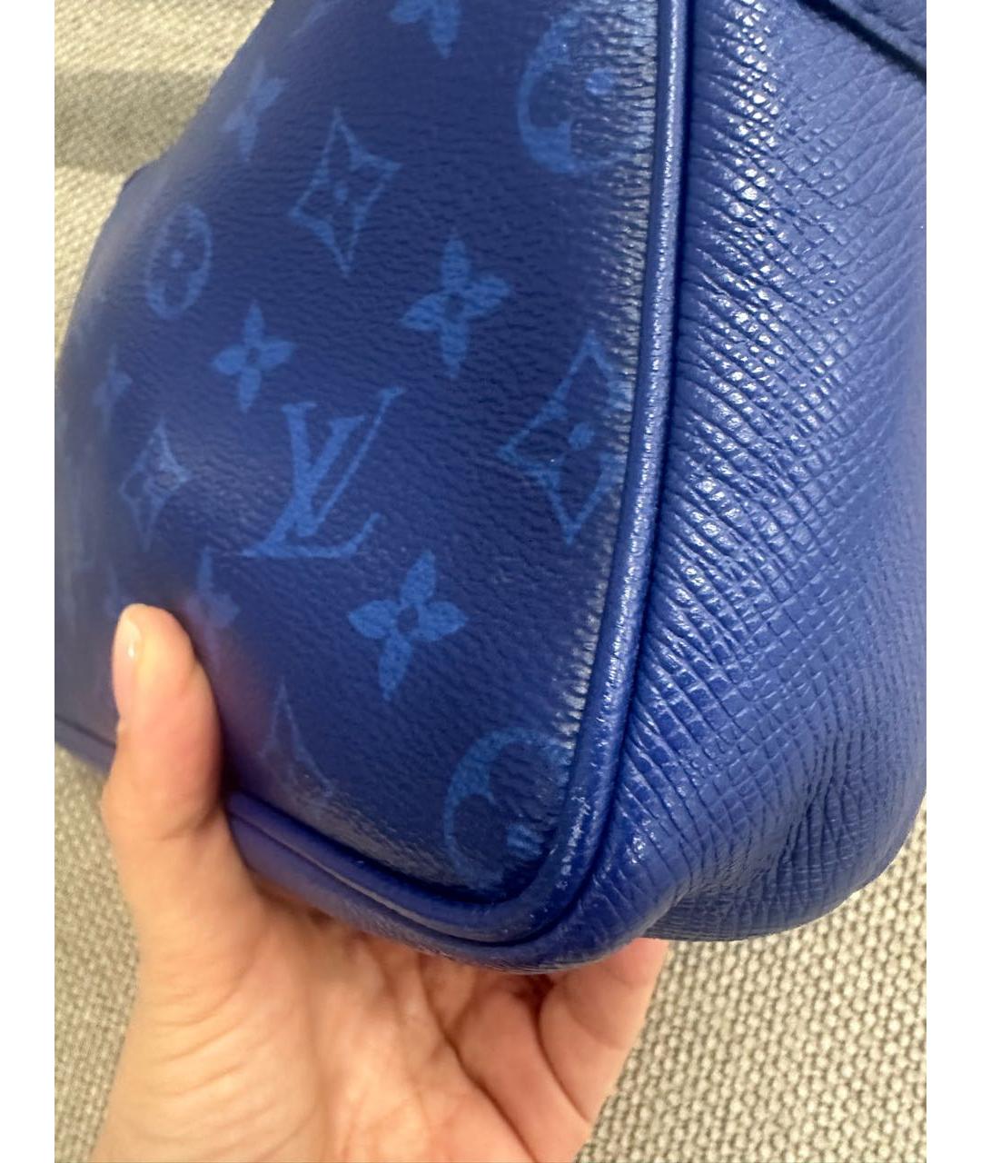 LOUIS VUITTON Синяя кожаная сумка на плечо, фото 7