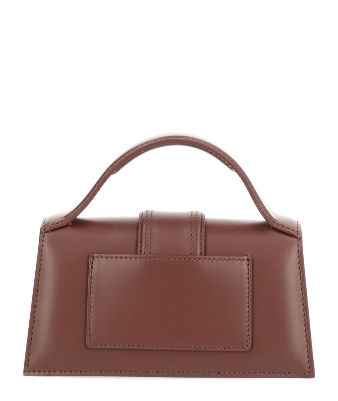 JACQUEMUS Коричневая кожаная сумка через плечо, фото 3