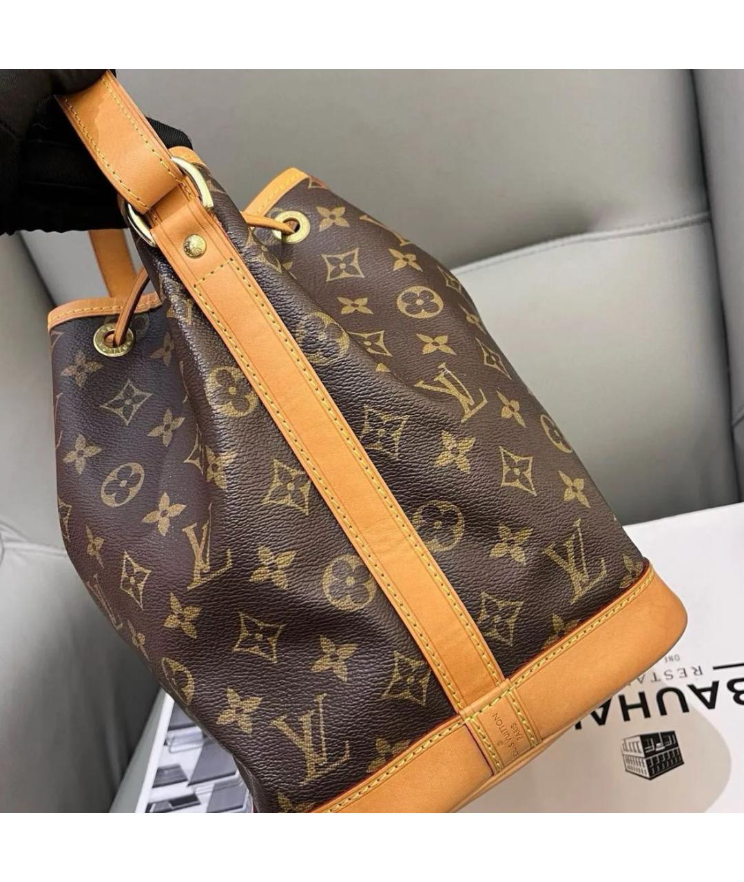 LOUIS VUITTON Коричневая кожаная сумка тоут, фото 3