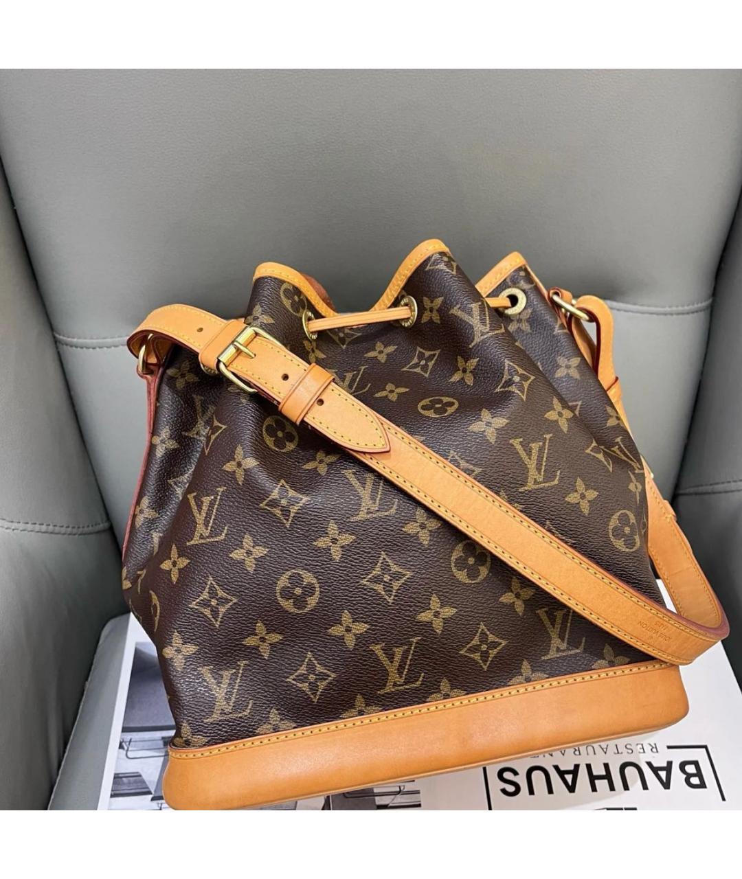 LOUIS VUITTON Коричневая кожаная сумка тоут, фото 2