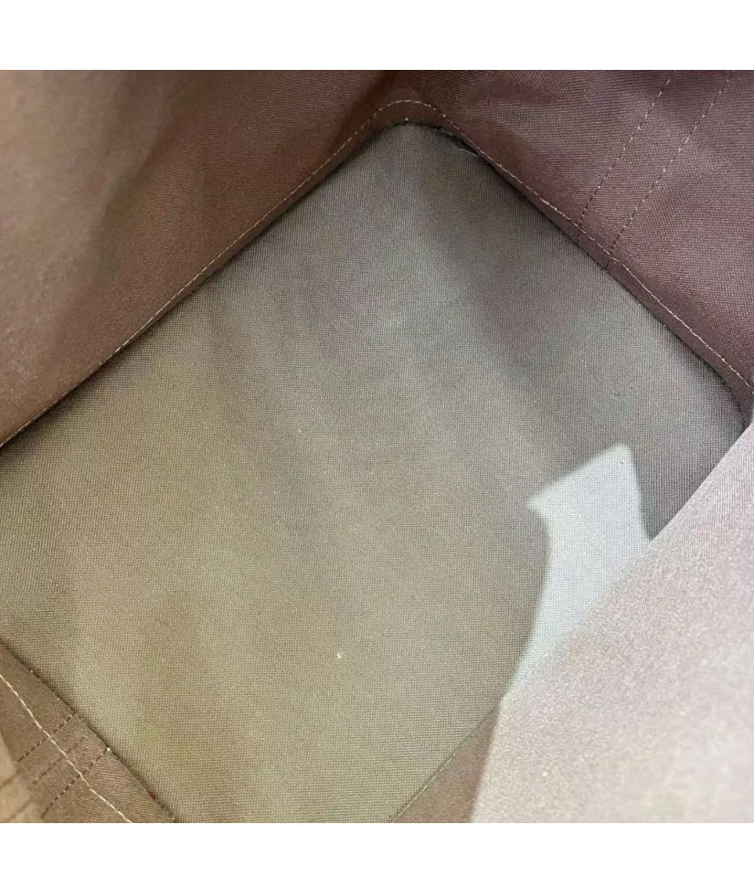 LOUIS VUITTON Коричневая кожаная сумка тоут, фото 5