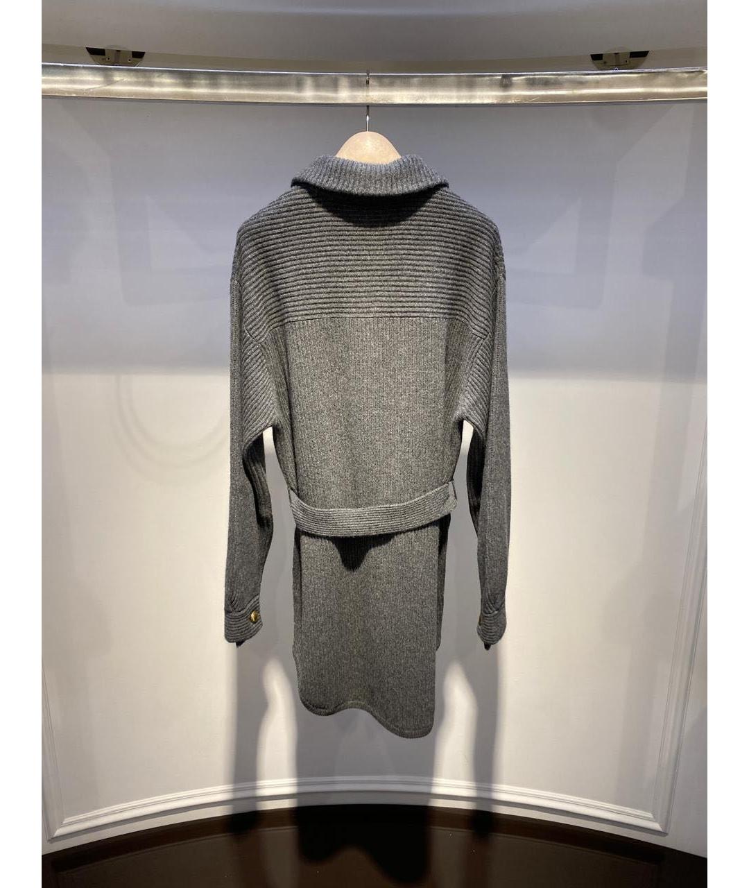 BRUNELLO CUCINELLI Серый шерстяной кардиган, фото 3