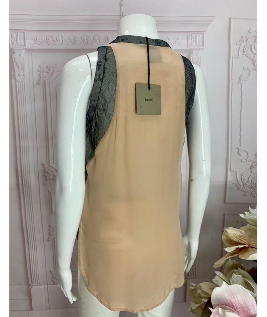 NUDE Серая шелковая майка, фото 6