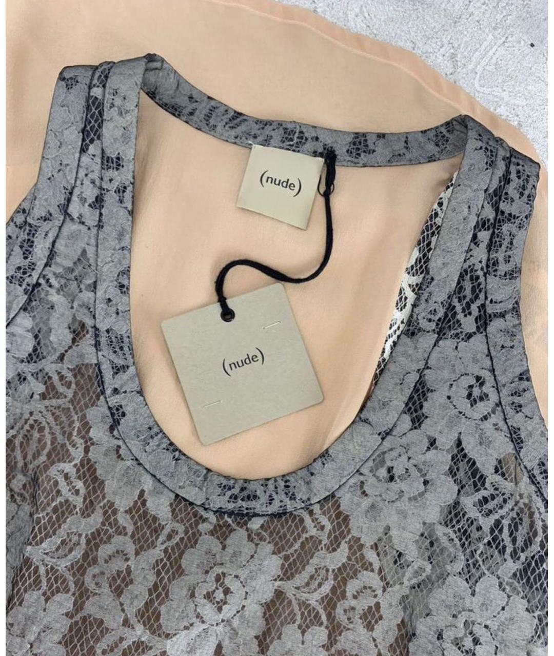 NUDE Серая шелковая майка, фото 3