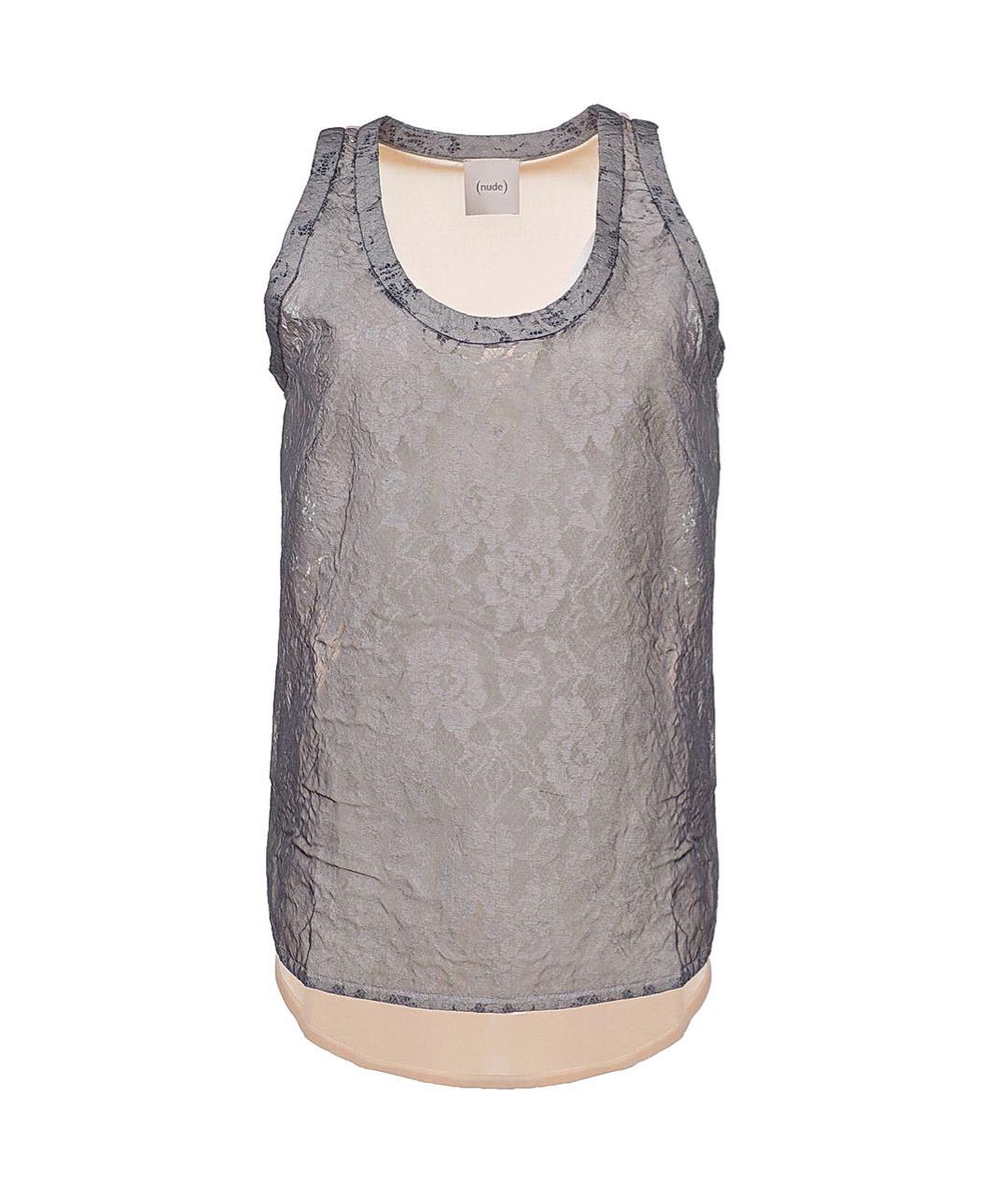 NUDE Серая шелковая майка, фото 1