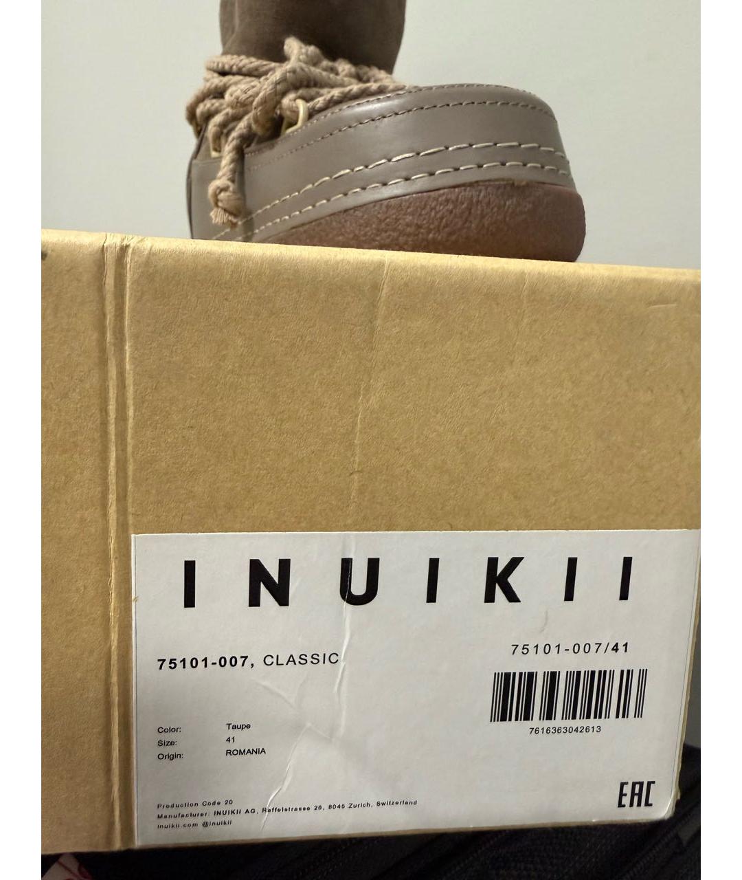 INUIKII Коричневые замшевые полусапоги, фото 7