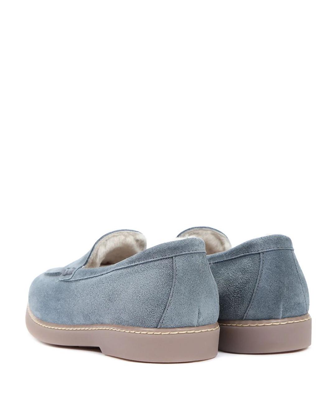 DOUCAL'S Голубые замшевые лоферы, фото 3