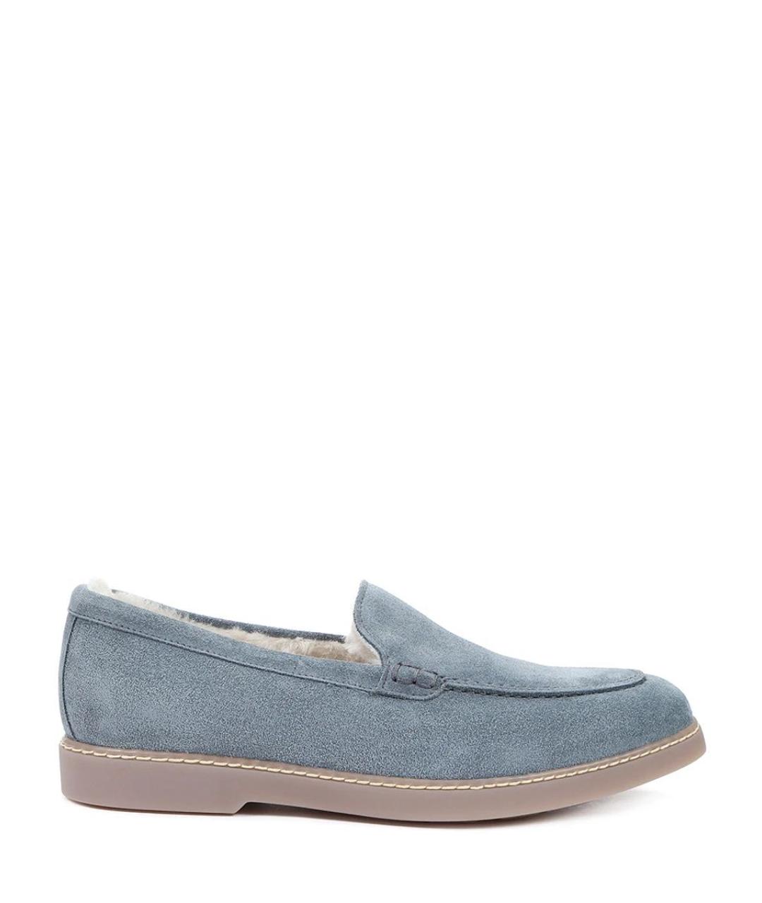 DOUCAL'S Голубые замшевые лоферы, фото 1