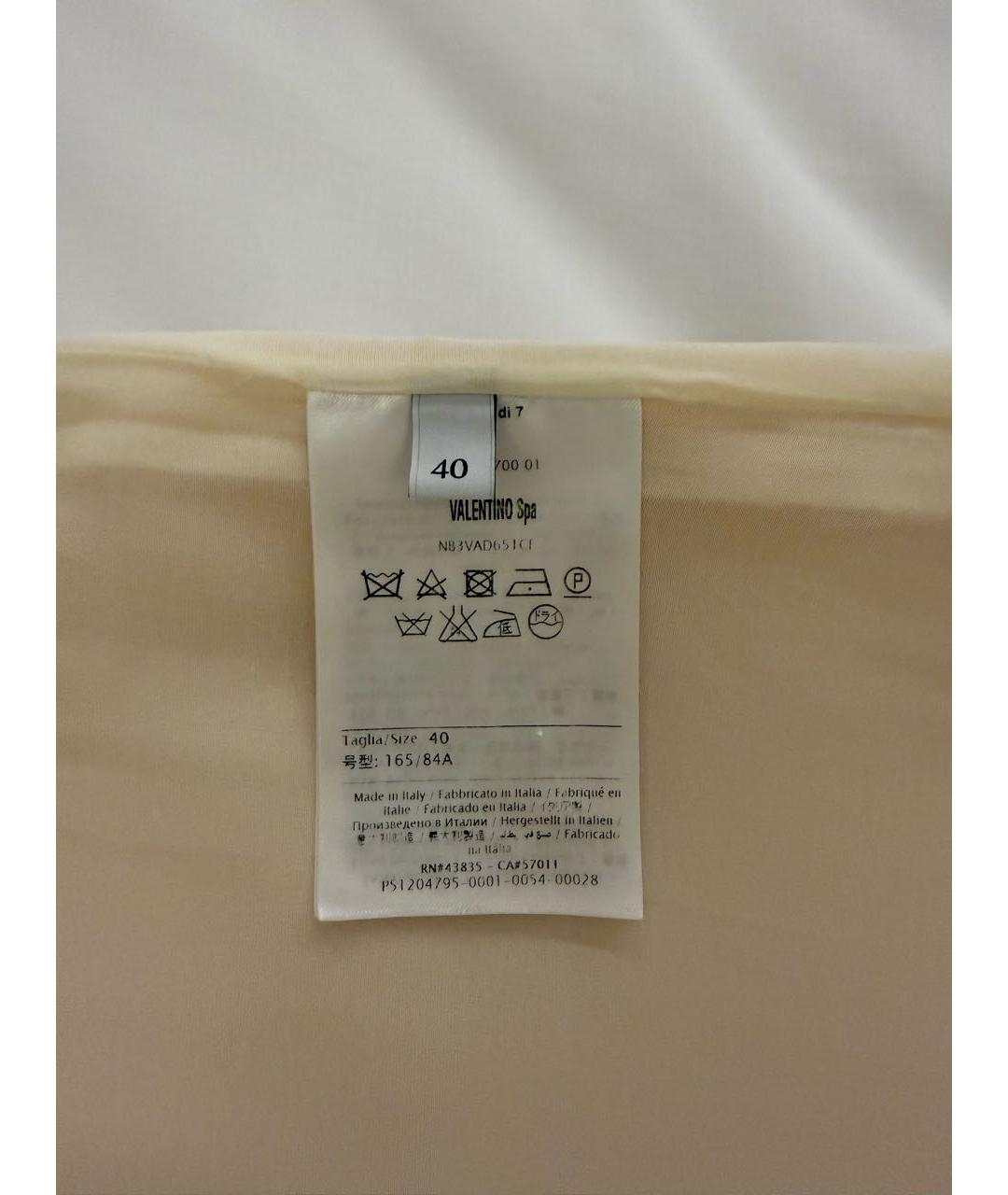 VALENTINO Бежевое шерстяное платье, фото 5