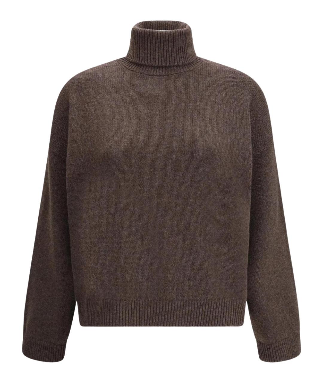 BRUNELLO CUCINELLI Коричневый кашемировый джемпер / свитер, фото 1