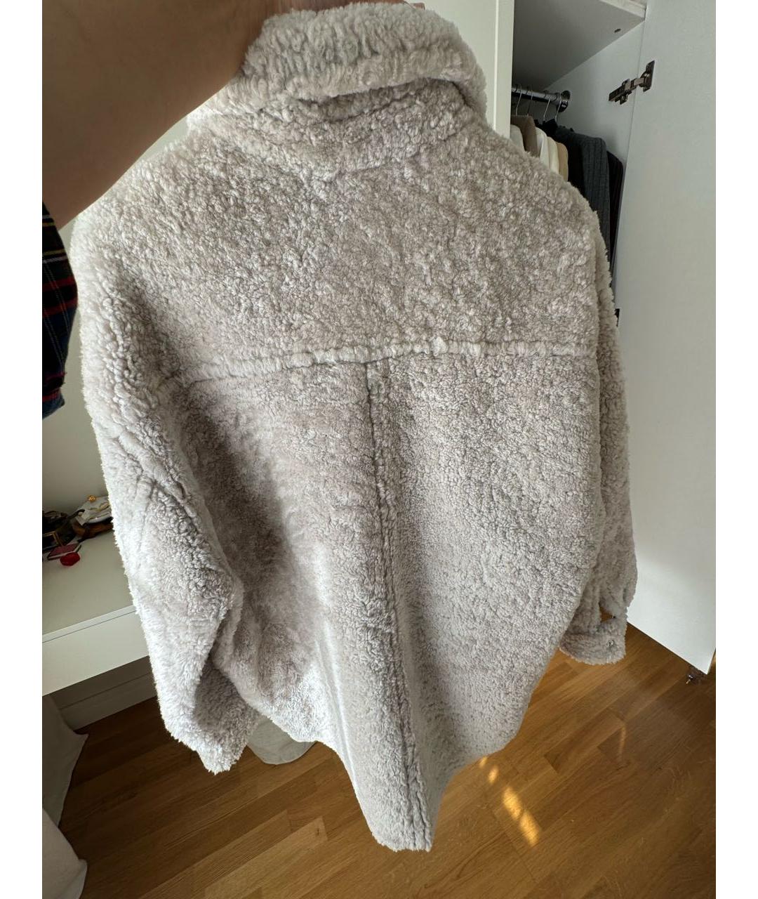 IRO Бежевая меховая дубленка, фото 3